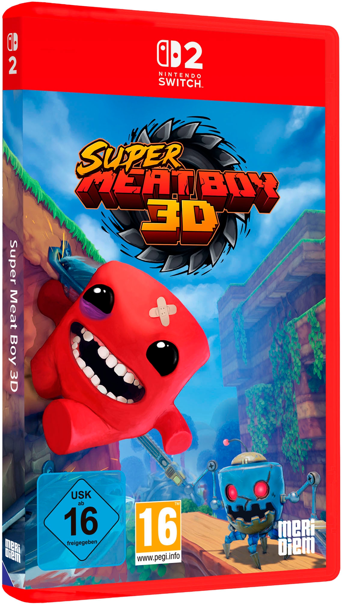 MERIDIEM GAMES Spielesoftware "Super Meat Boy 3D", rot (ohne farbbezeichnung), Nintendo Switch 2, Spielesoftware