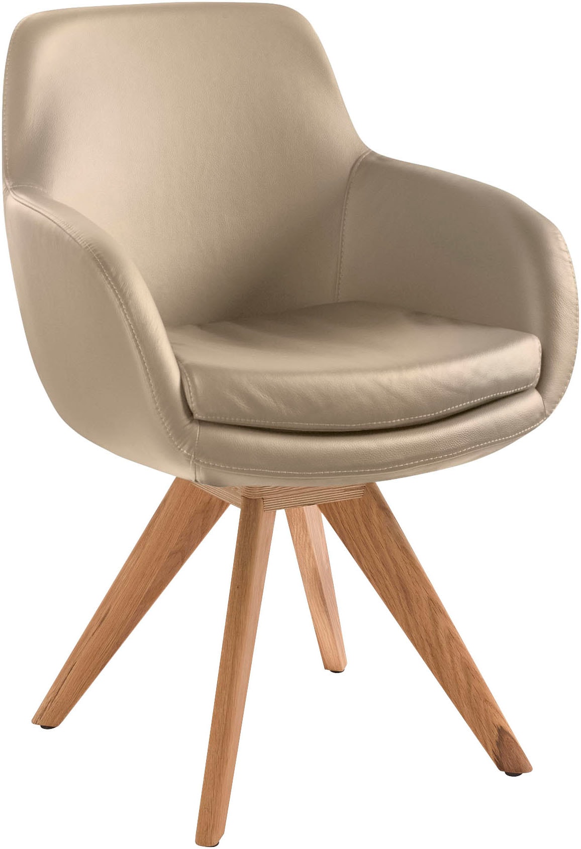 Musterring Esszimmerstuhl "Tavia" (Set) 2 Stk.Stativgestell Wildeiche massiv, Drehfunktion optional, diverse Farben