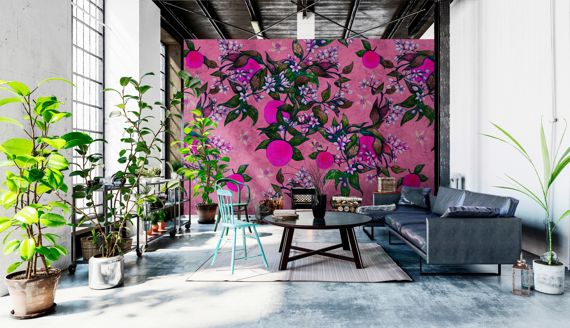 living walls Fototapete »Walls by Patel Grapefruit Tree 2«, Vlies, Wand, Schräge