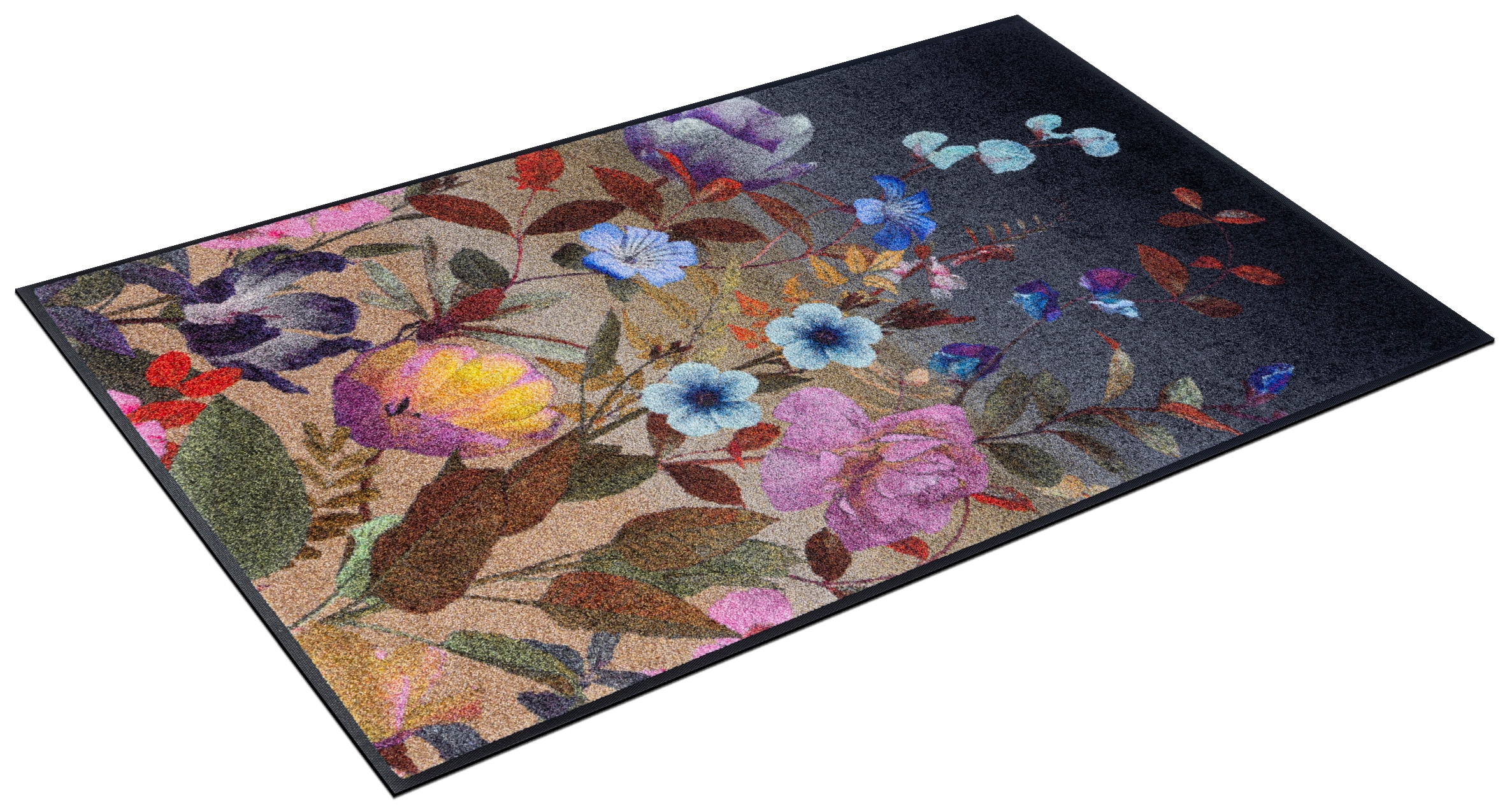 wash+dry by Kleen-Tex Teppich »Midnight Blooms«, rechteckig, 7 mm Höhe
