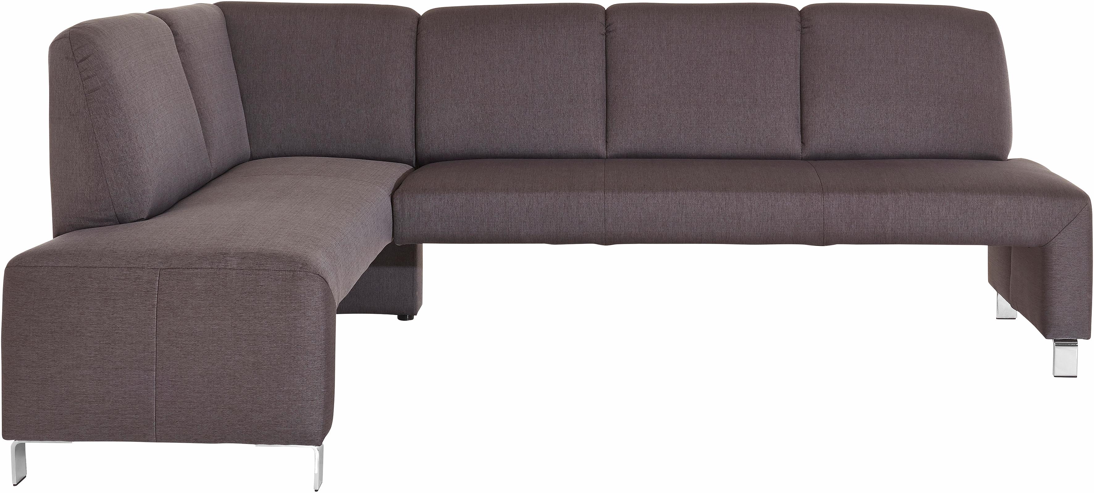 exxpo - sofa fashion Eckbank "Intenso, viele Bezugsstoffe Cord, Struktur 243/158 cm (B/T)" hohe Bodenfreiheit, frei im Raum stellbar, hoher Sitzkomfort