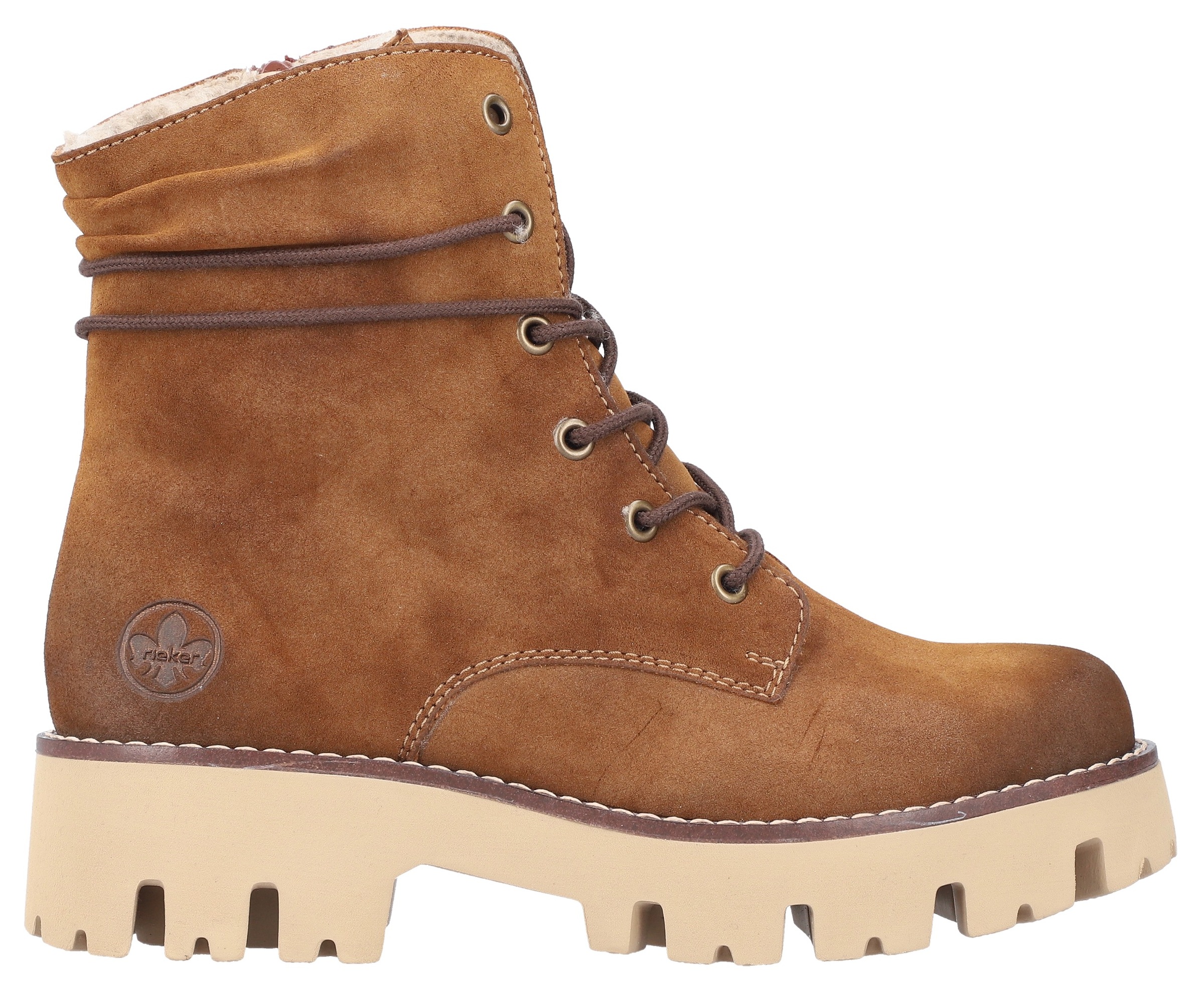 Rieker Winterstiefelette, Schnürboots, Winterboots, Profilsohle, mit Innenreißverschluss