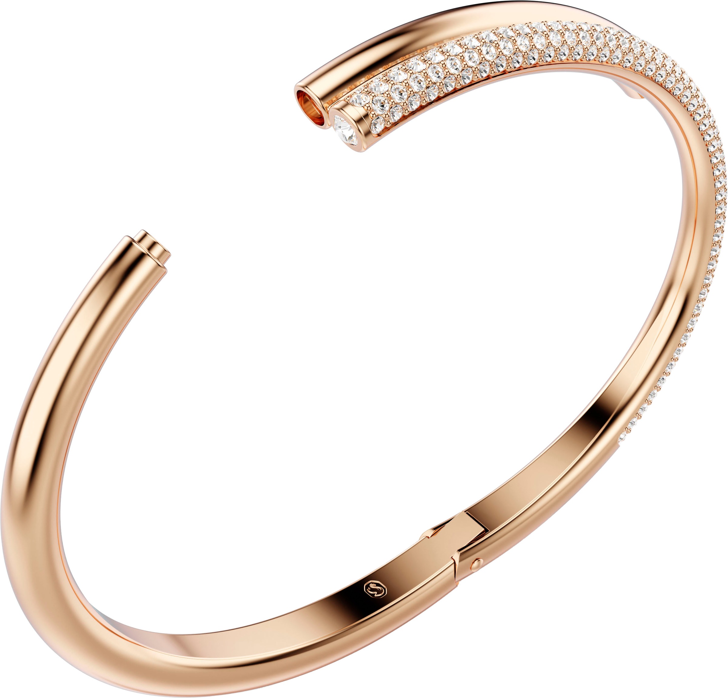 Swarovski Dextera Bangle Rose Gold White Crystal L 3