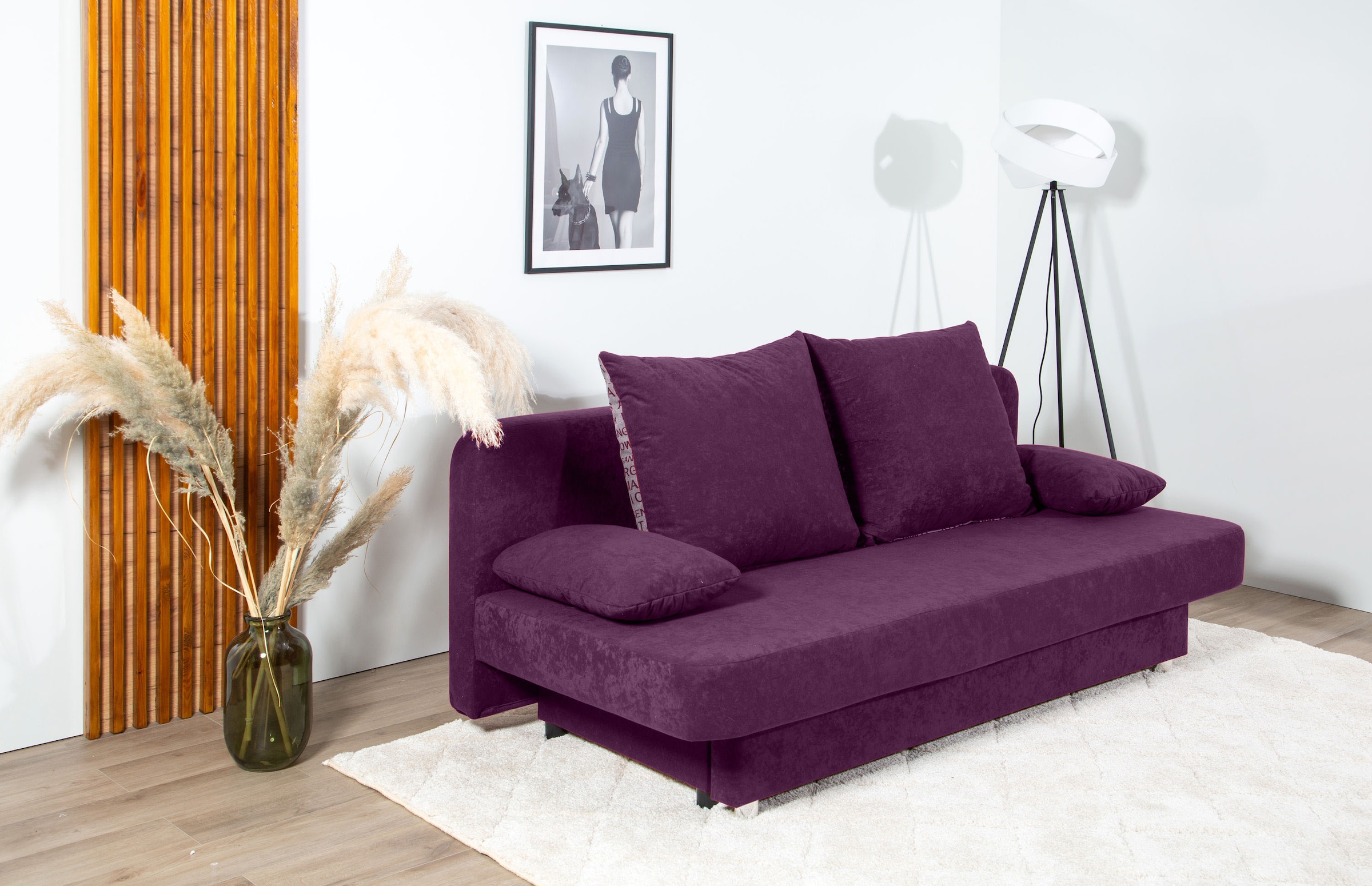 COLLECTION AB Schlafsofa »Ulla inkl. Bettfunktion und Bettkasten«, Schlafsofa,Bettfunktion,Bettkasten,inkl. Rückenkissen,Armlehnekissen