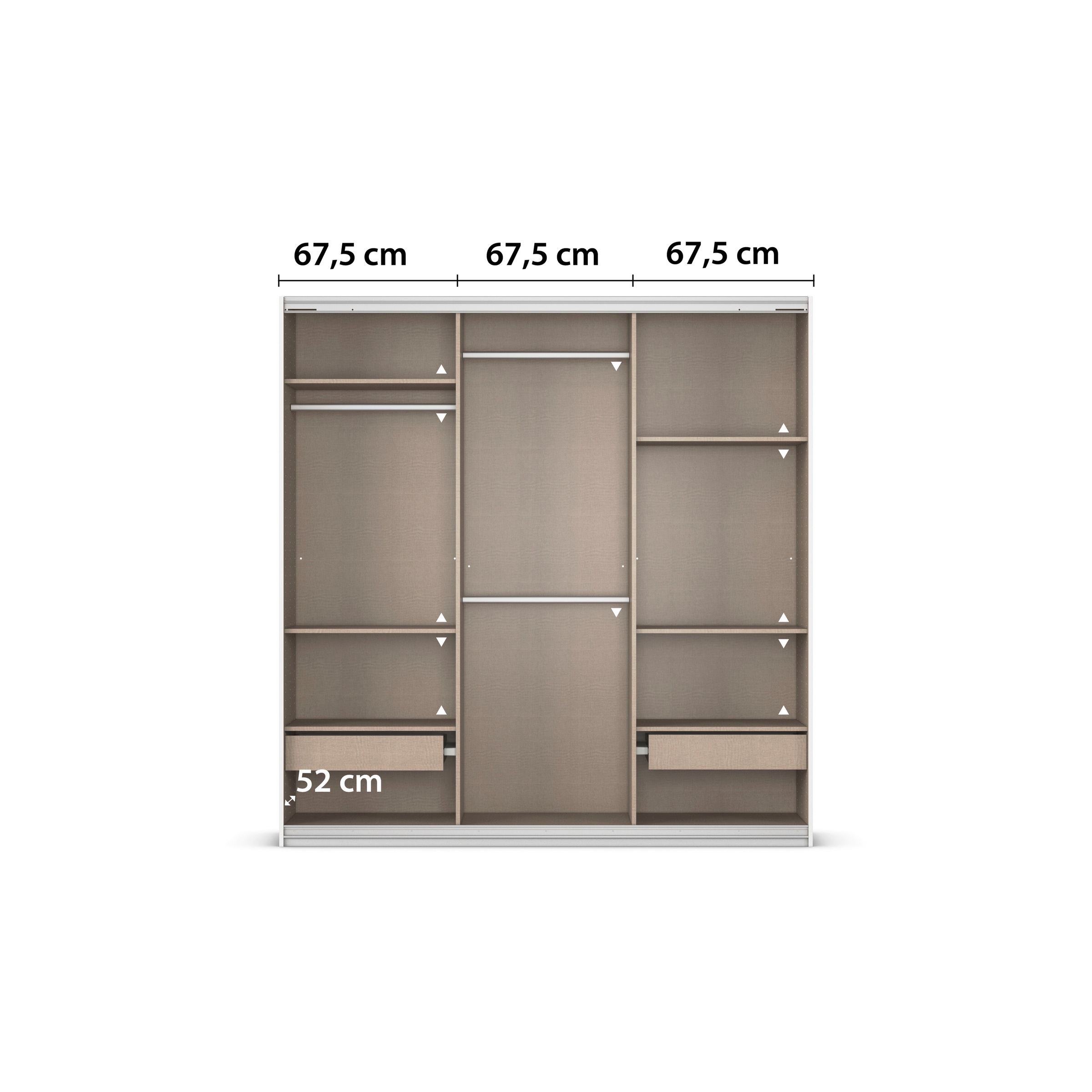 rauch Kleiderschrank »Schwebetürenschrank OTTO´s Choice Garderobe Schrank TOP ANGEBOT Avola«, (in 3 verschiedenen Ausstattungen BASIC/CLASSIC/PREMIUM), mit eleganten Zierleisten in Chrom, Schwarz oder Weiß MADE IN GERMANY