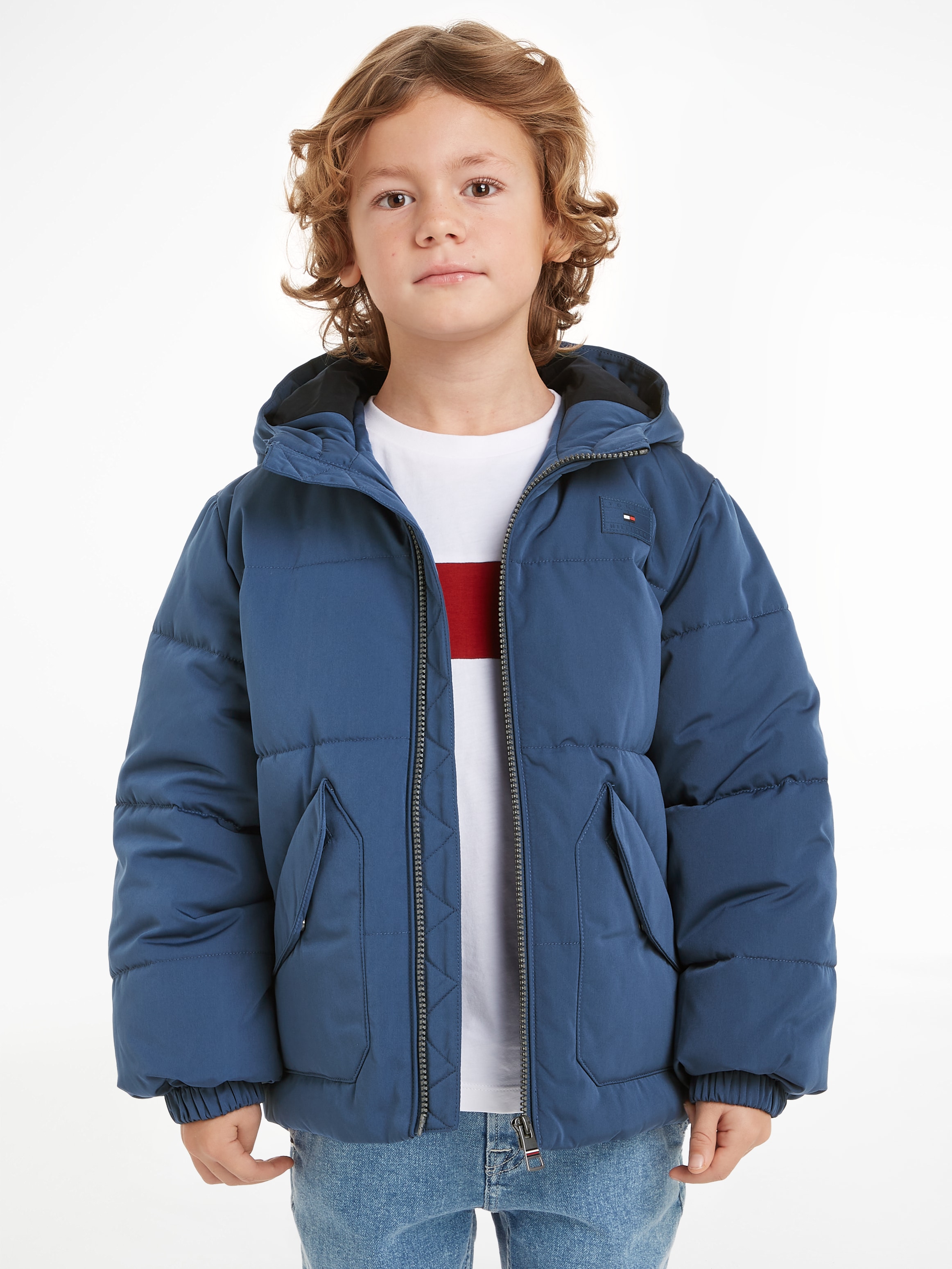 Steppjacke »MONOTYPE PADDED PUFFER JACKET«, mit Kapuze, Baby bis 2 Jahre, mit Kapuze,...