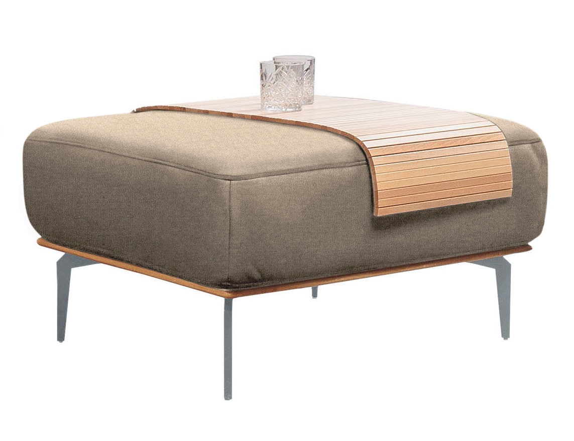 W.SCHILLIG Polsterhocker »run«, mit elegantem Holzsockel, Füße in Silber matt, Breite 75 cm