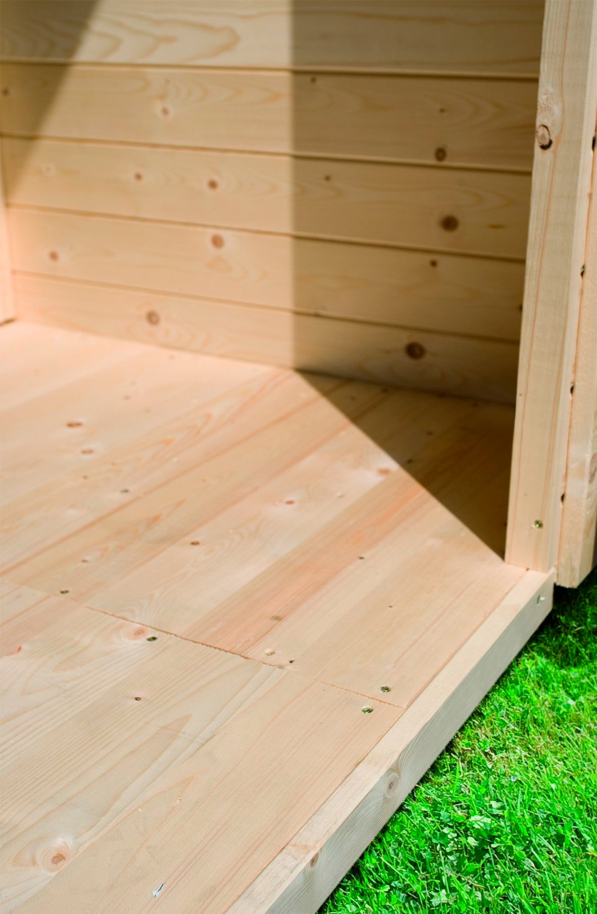 Karibu Gartenhaus »Stockach 3«, (Set), naturbelassen, terragrau oder anthrazit
