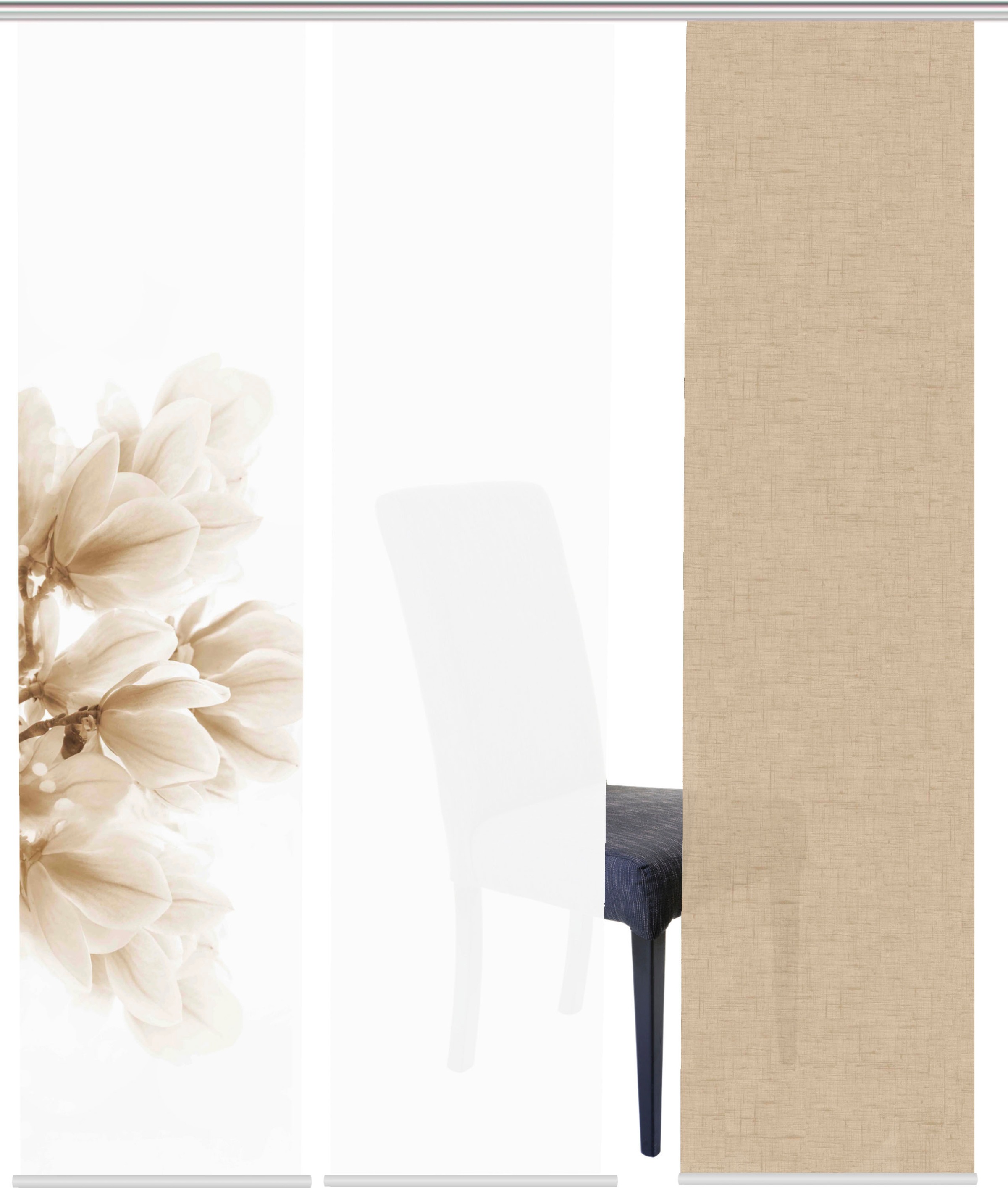 HOME WOHNIDEEN Schiebegardine "KESSI 3er SET" Paneelwagen 3 Stk. tlg. Schie günstig online kaufen