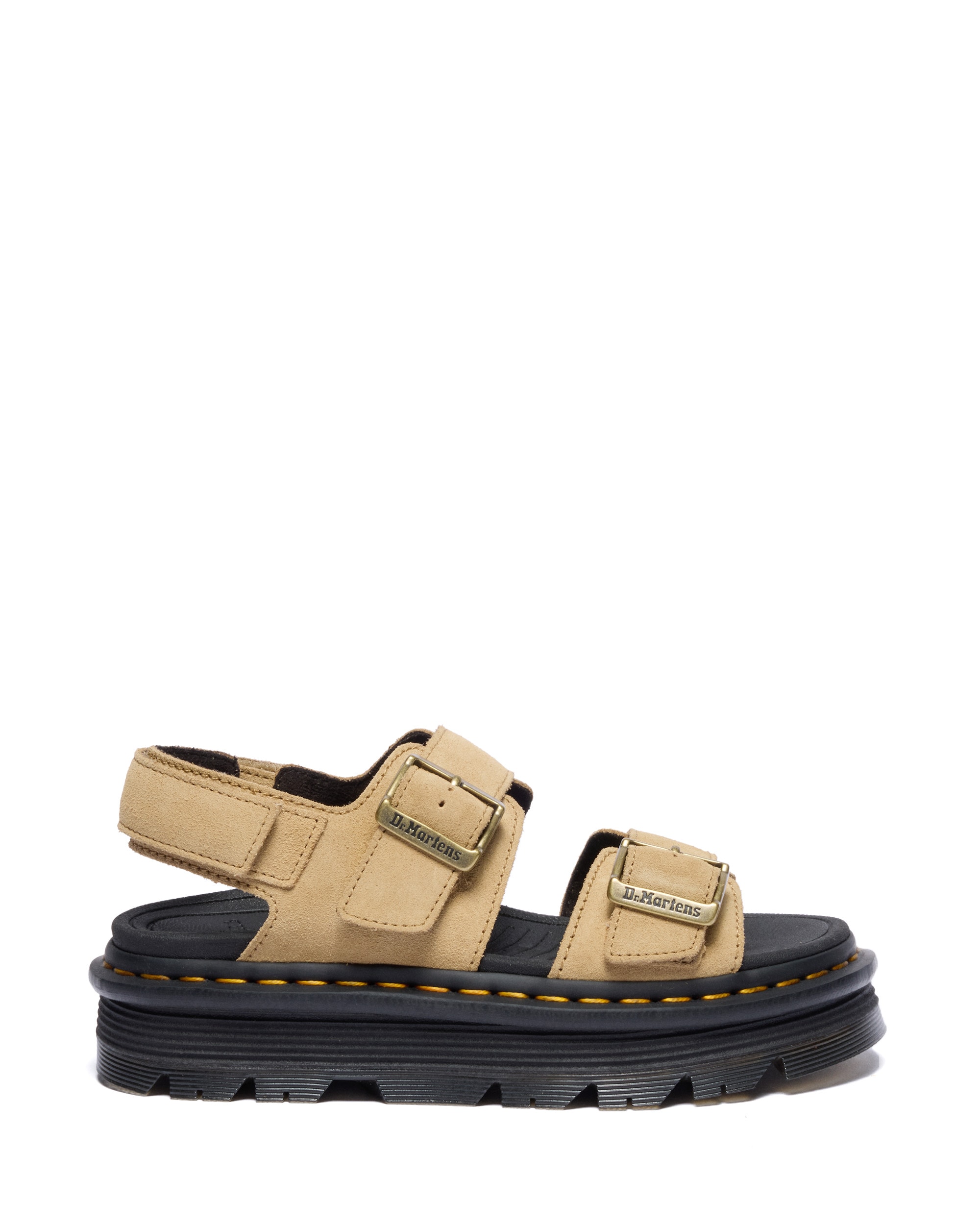 DR. MARTENS "Zebzag" Plateau, Sandalette, Sommerschuh mit typisch gelber Rahmennaht