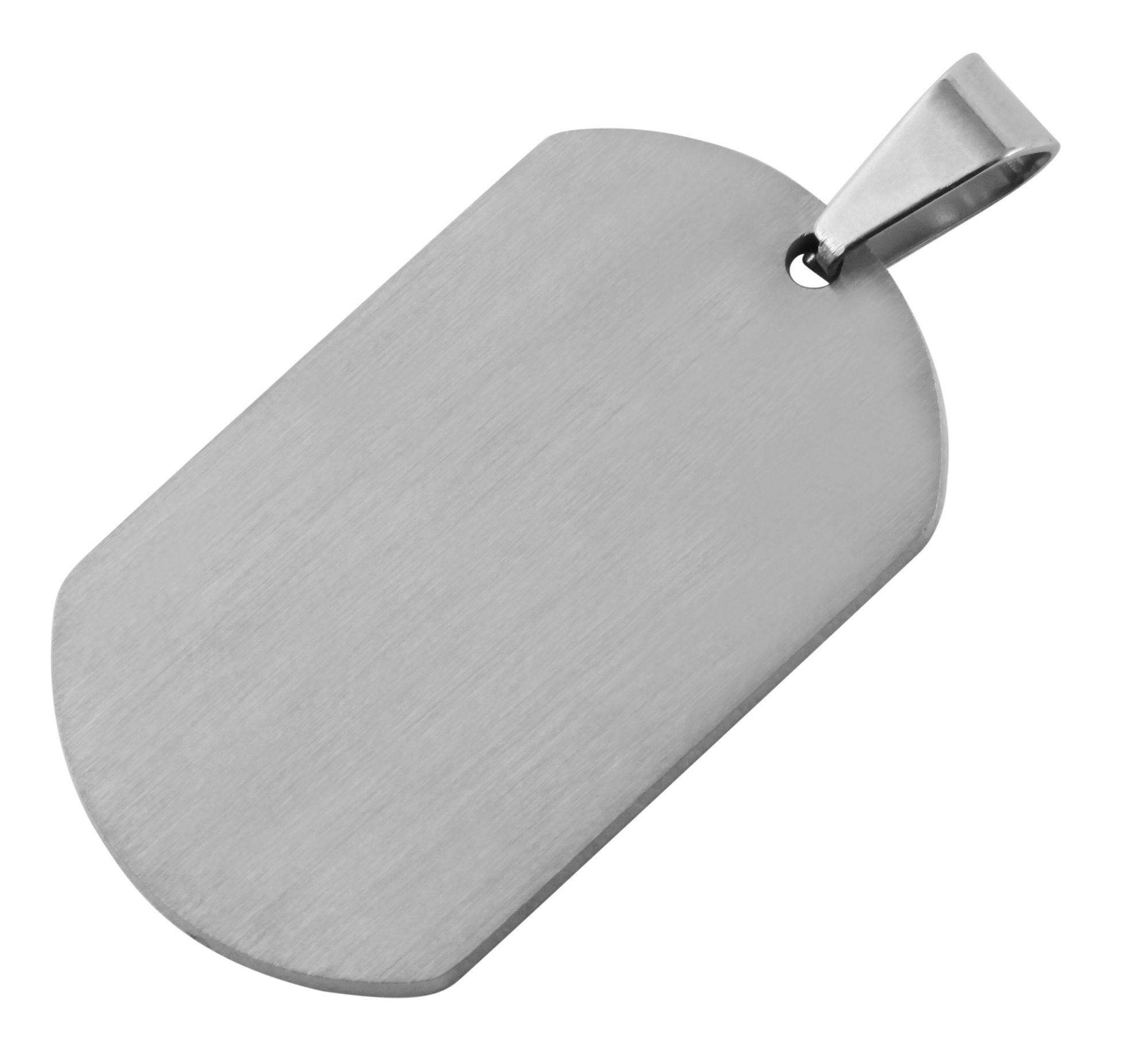 ADELIA ́S Damen Kettenanhänger "Unisex Anhänger – Gravuranhänger aus Edelstahl", Edelstahlsilber, Edelstahl, Schmuckanhänger, Zum Verschenken – ideal