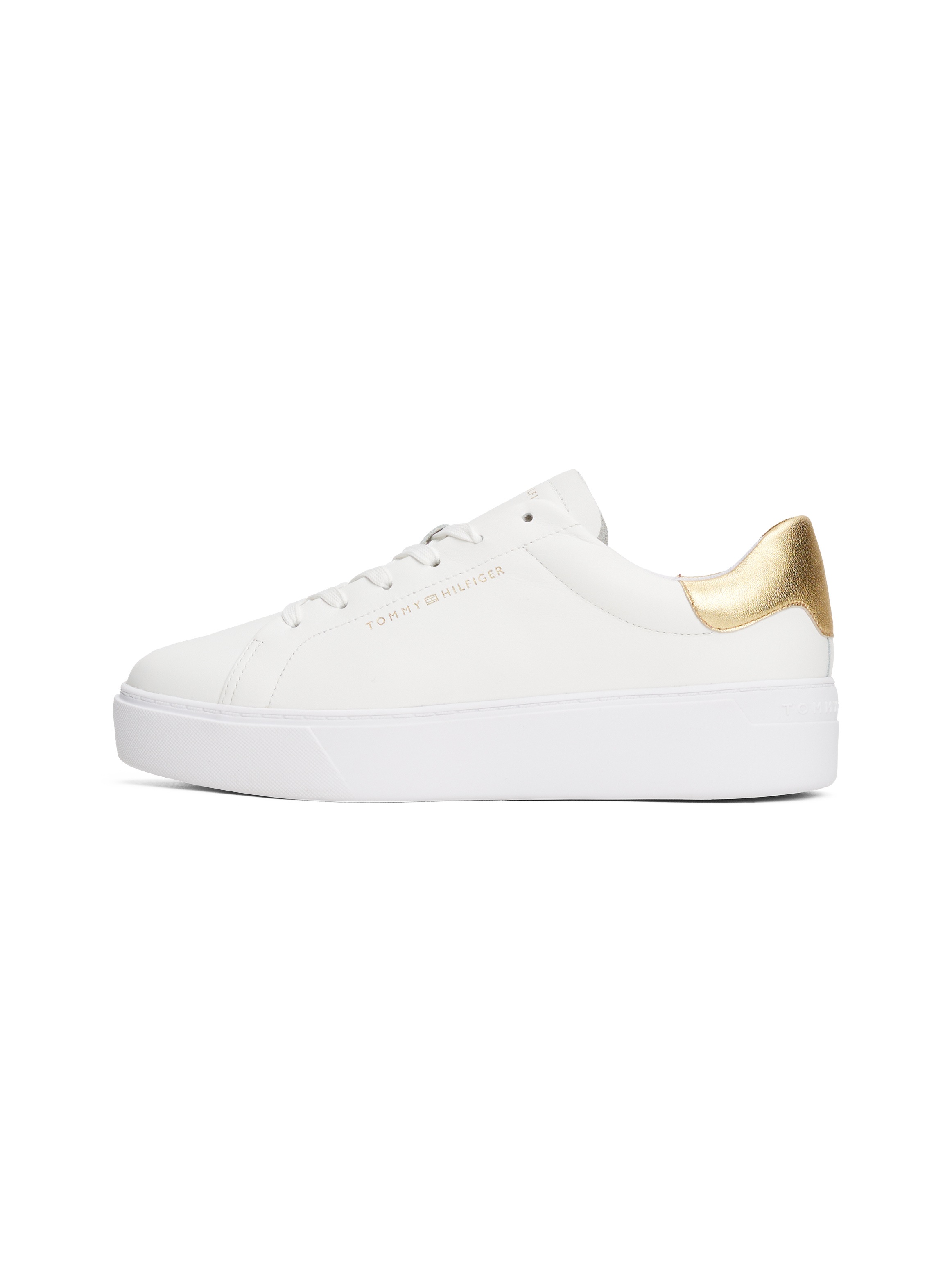 Tommy Hilfiger Plateausneaker »ESSENTIAL PLATFORM COURT SNEAKER«, Freizeitschuh, Halbschuh, Schnürschuh mit gepolstertem Schaftrand