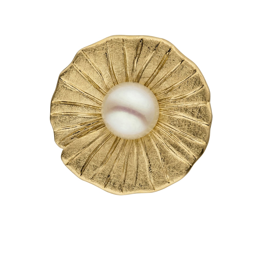 JOBO Perlenanhänger »Anhänger mit Perle« 585 Gold eismatt mit  Süßwasser-Zuchtperle