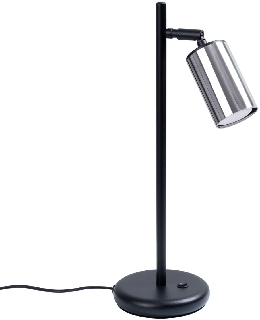 SOLLUX lighting Tischleuchte »Tischlampe WINX schwarz/chrom«, 1 flammig, Leuchtmittel GU10 | ohne...