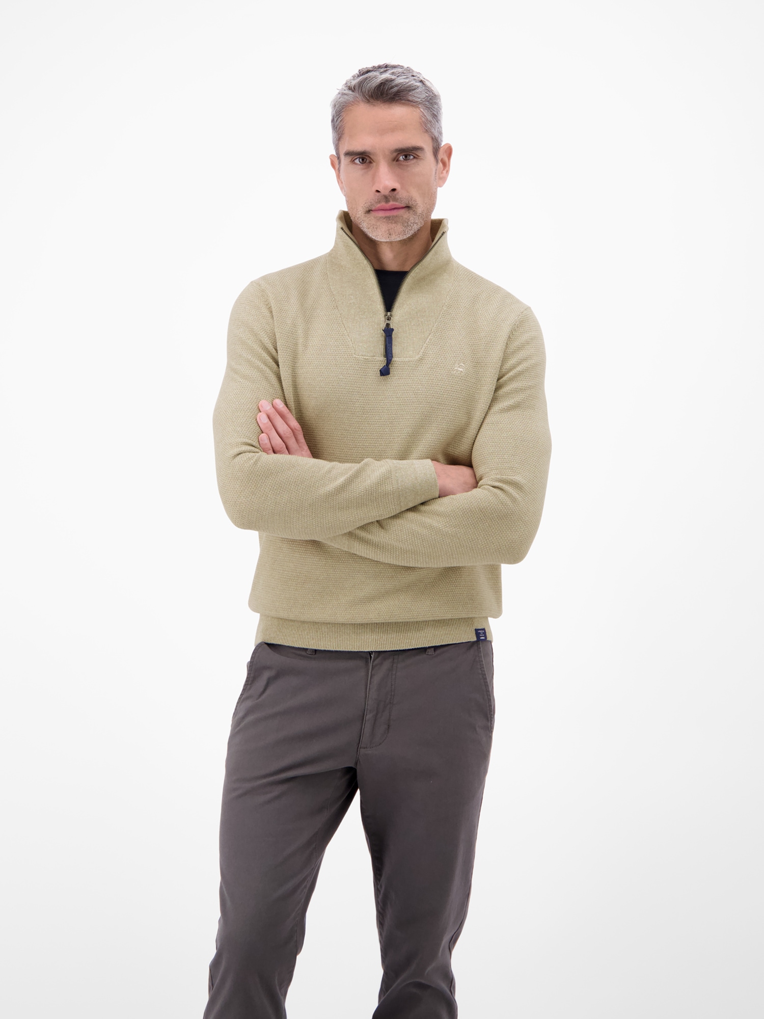 LERROS Strickpullover "LERROS Herren Stricktroyer in Twist-Struktur" günstig online kaufen