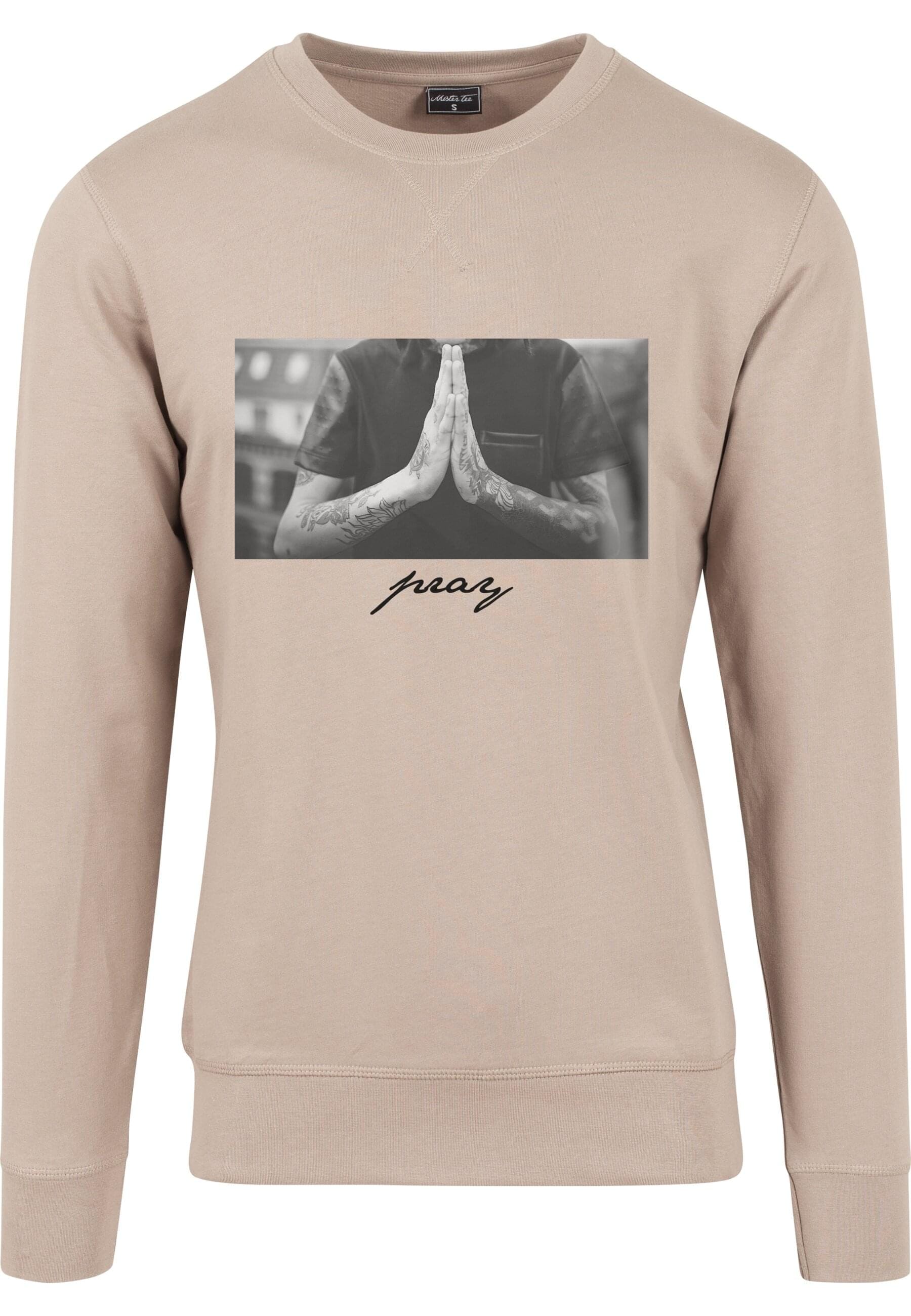 MisterTee Rundhalspullover "MisterTee Herren Pray Crewneck"