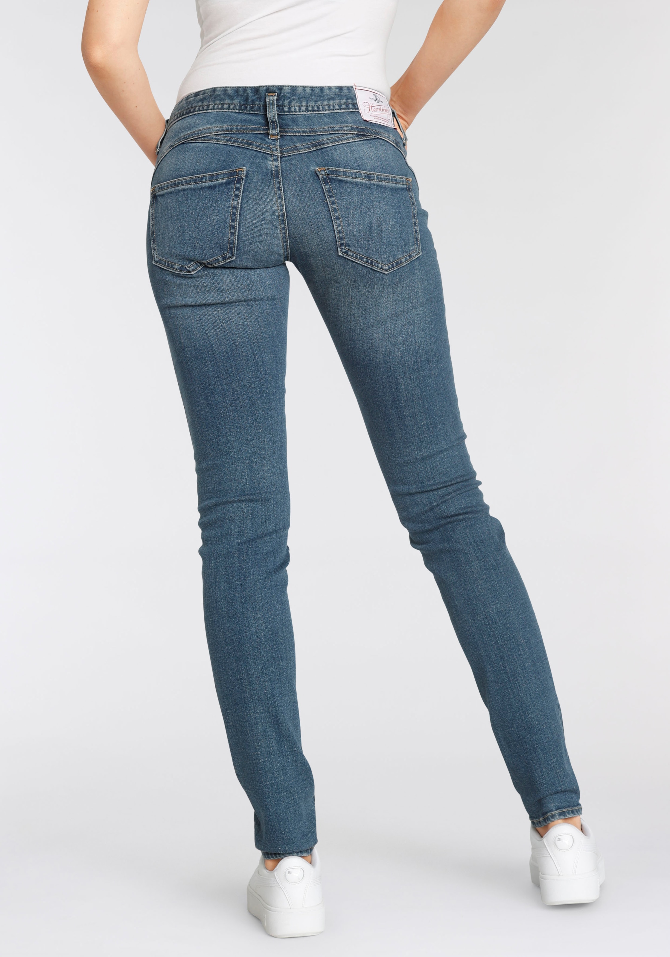 Herrlicher Slim-fit-Jeans »GINA SLIM POWERSTRETCH«, mit seitlichem  Keileinsatz für bestellen | BAUR