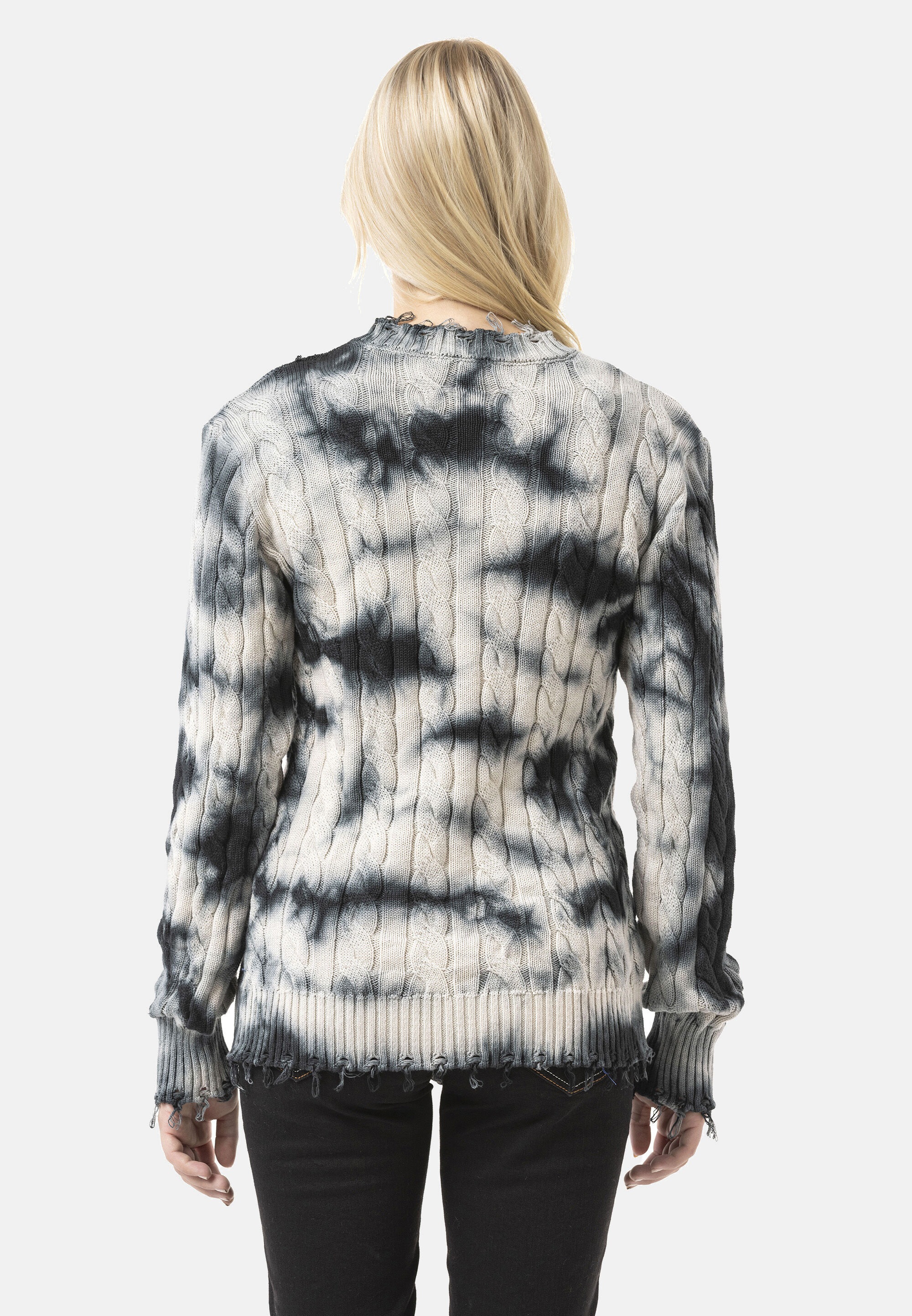 Cipo & Baxx Strickpullover »WP268« 1 Stk. Tie-Dye Optik