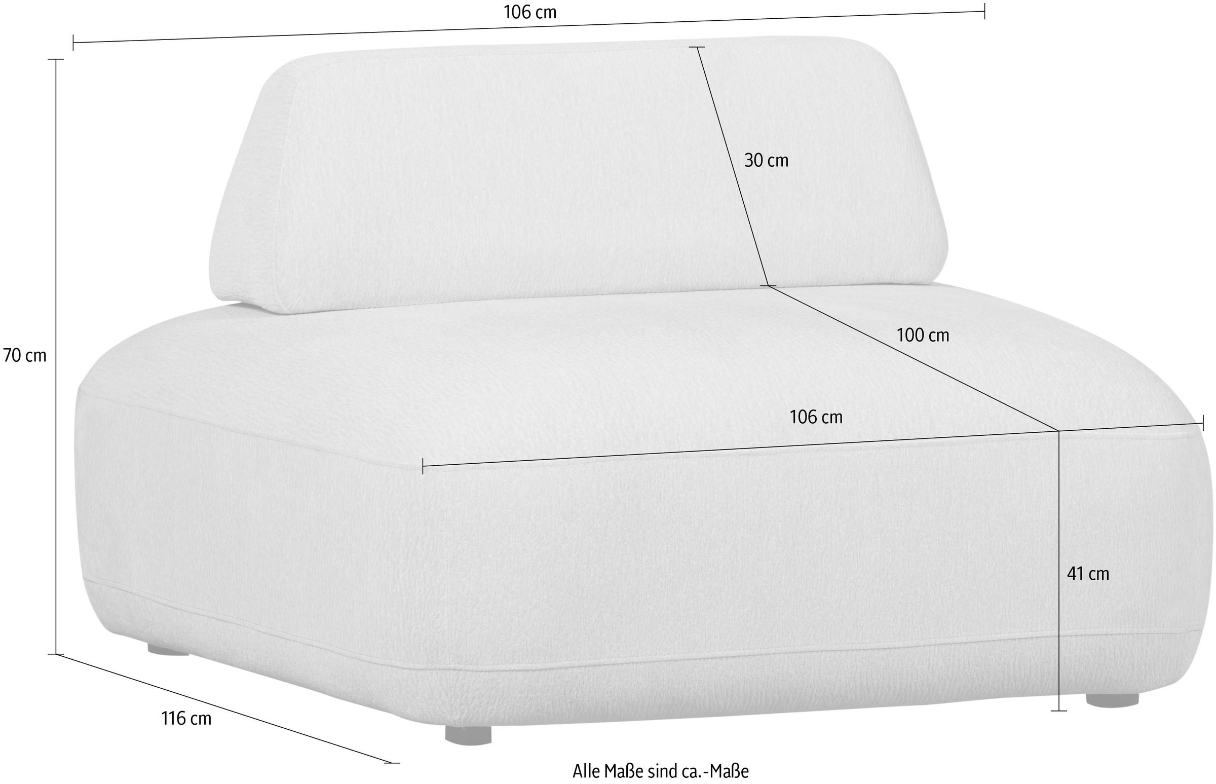 WOOOD Sessel »Sterck«, mit verstellbarer Rückenlehne, Breite 100 cm