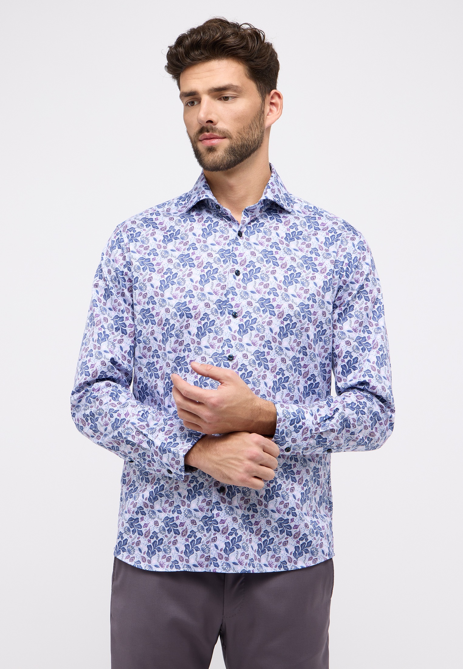 Eterna Langarmhemd "MODERN FIT" EASY IRON (bügelleicht) günstig online kaufen