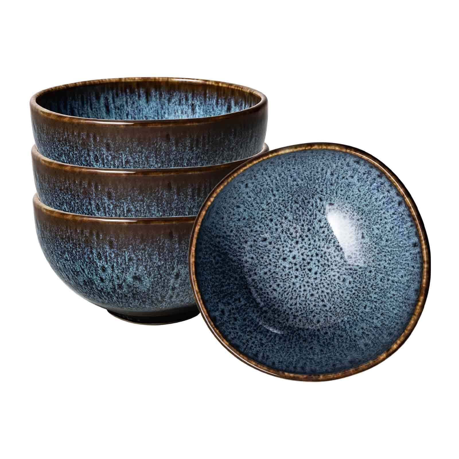 Schale "Suppenbol Lave 280 ml 4er Set türkis", B/H/L: 12,8cm, blau, LIKE. BY VILLEROY & BOCH, Schüsseln