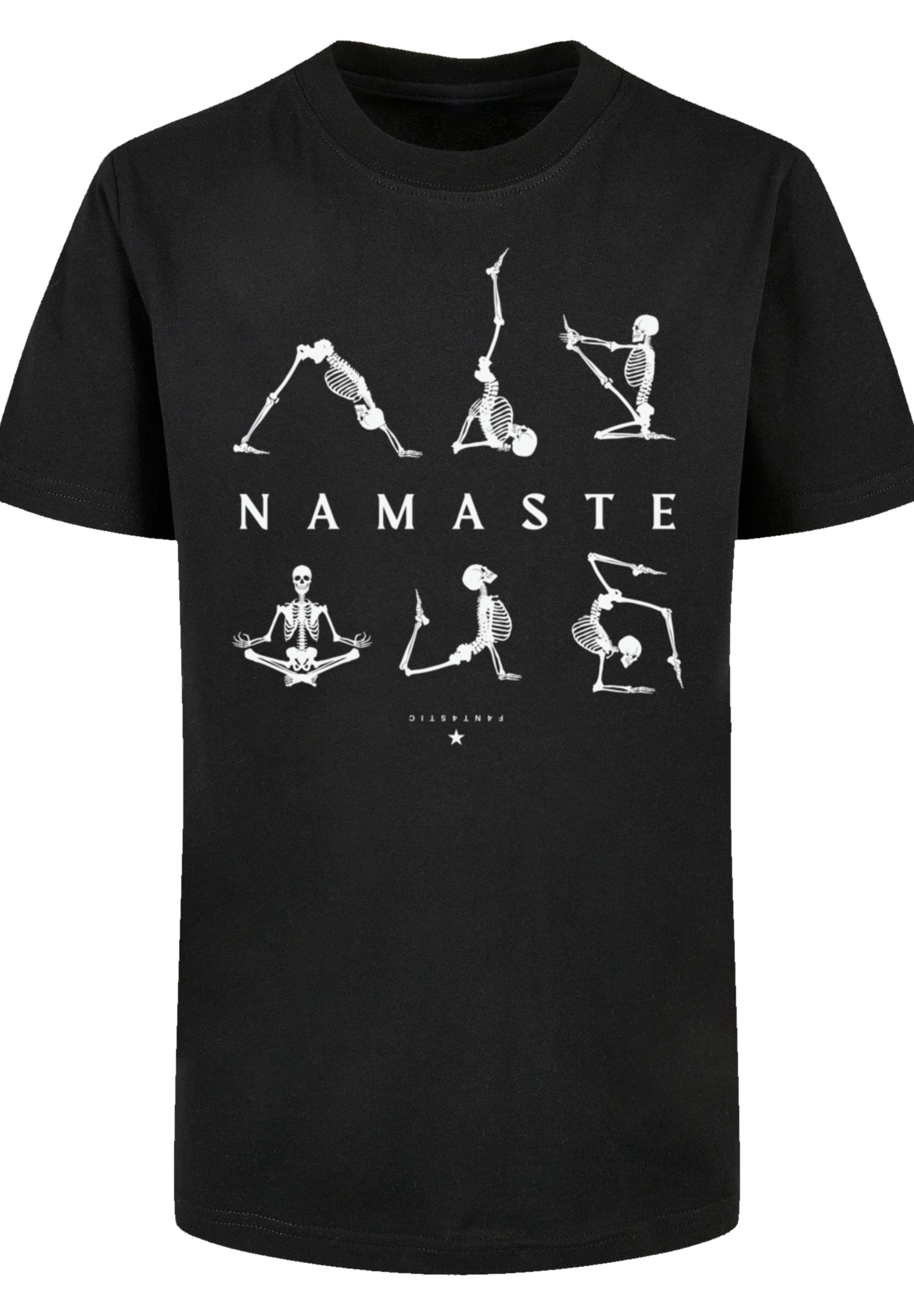 F4NT4STIC T-Shirt online »Namaste BAUR Skelett Halloween«, | kaufen Yoga Print