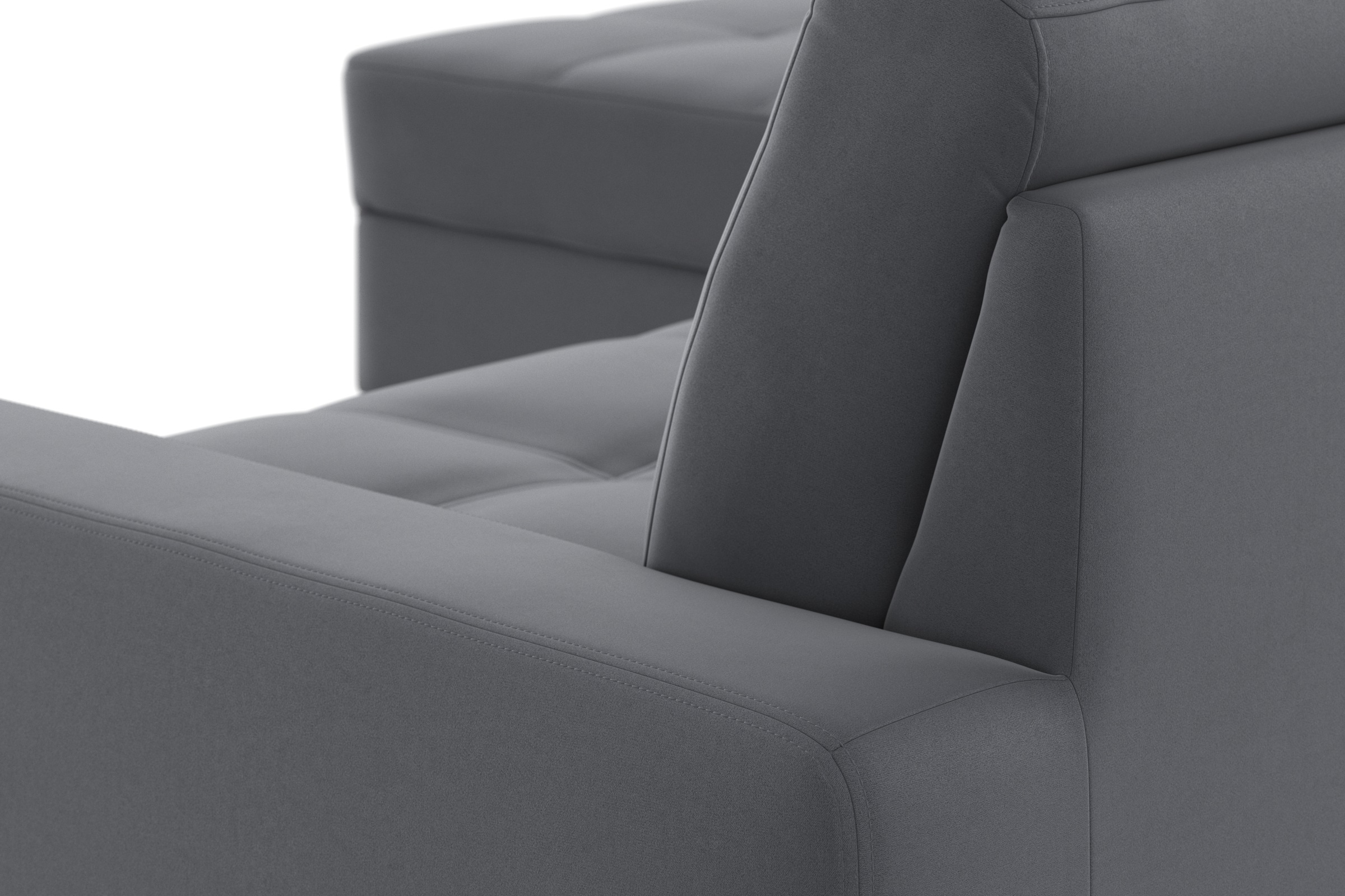 DOMO collection Ecksofa »Florentina zeitlos und elegant, Sitznähte als Designelement, L-Form«, wahlweise mit Bettfunktion, mit Kontrastnaht, Komfortsitzhöhe 47cm