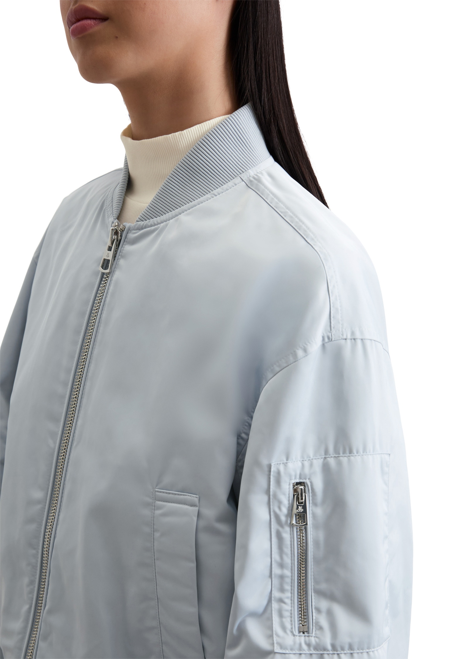 Marc O'Polo Outdoorjacke »aus recyceltem Shiny-Polyester-Twill«, ohne Kapuze