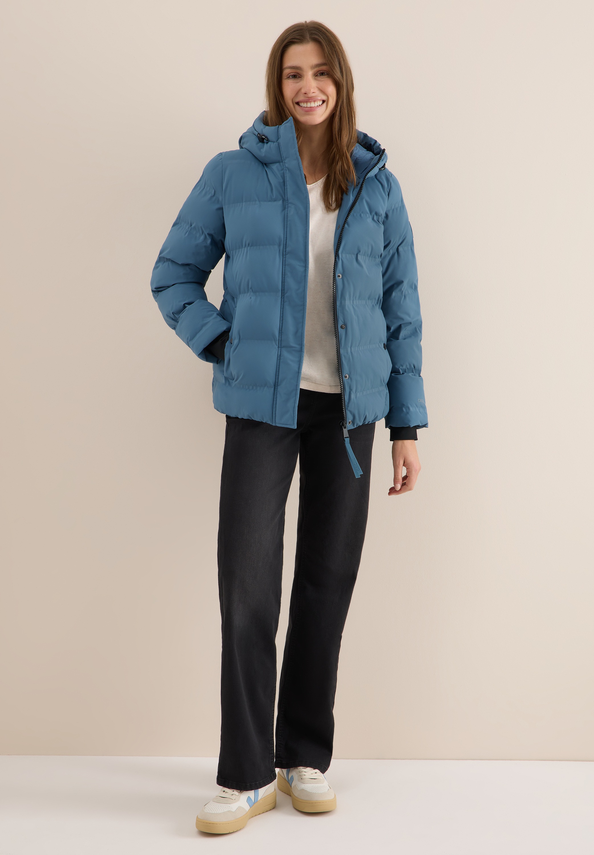 Thumbnail - Cecil Steppjacke mit Kapuze mit moderner Steppung