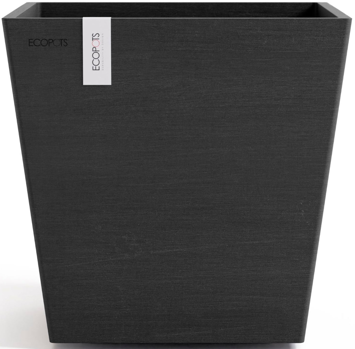 ECOPOTS Blumentopf »Rotterdam 25 + Wassersystem Dunkelgrau« für innen und außen: frostsicher, bruchsicher und lichtbeständig