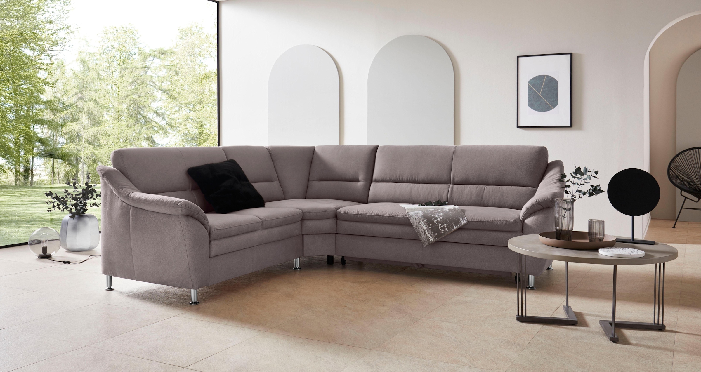 Places of Style Ecksofa Cardoso L-Form, mit Trapezecke für mehr Sitzkomfort günstig online kaufen