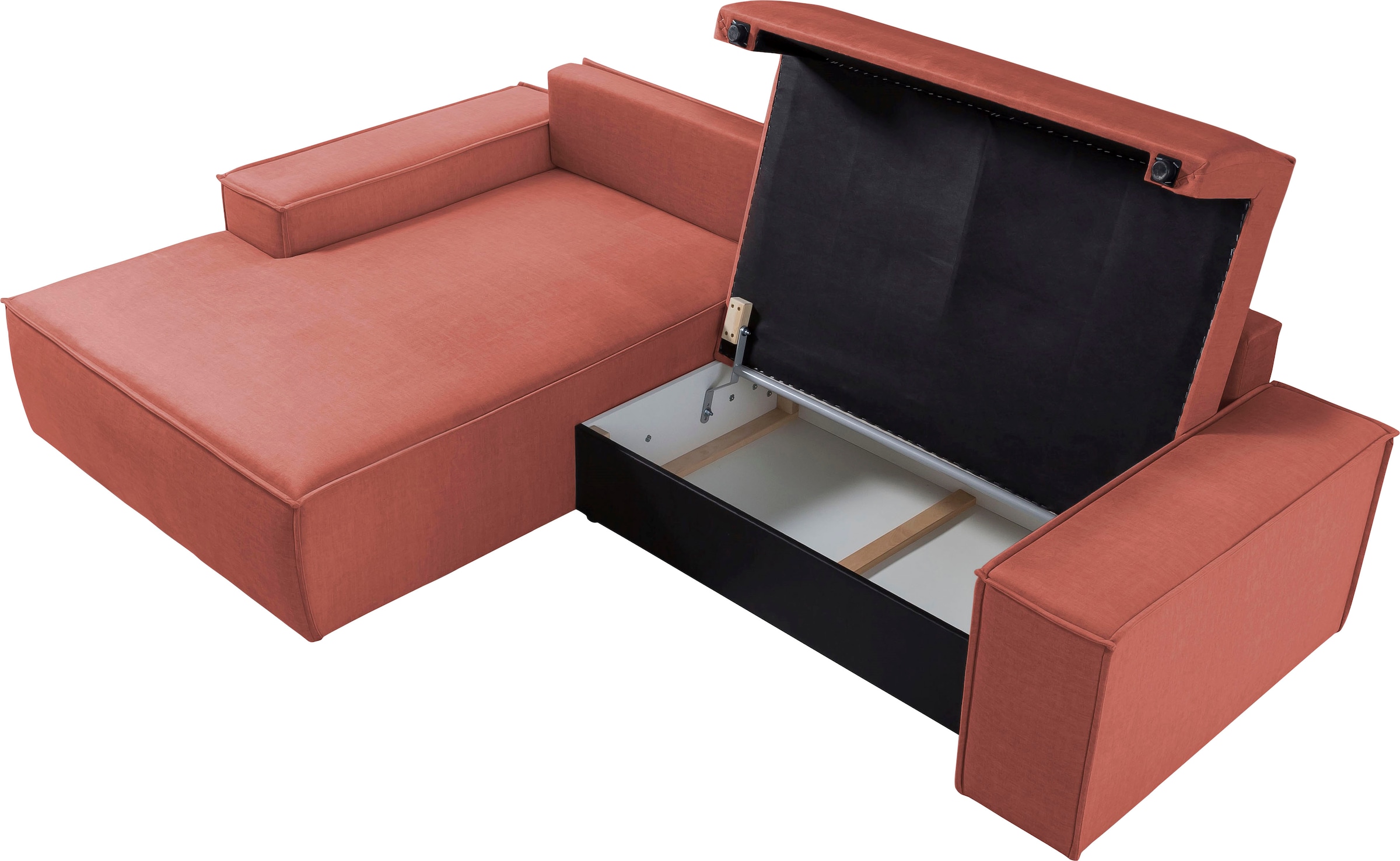 Ecksofa SHERWOOD Schlafsofa, mit Bettkasten, Cord-Bezug