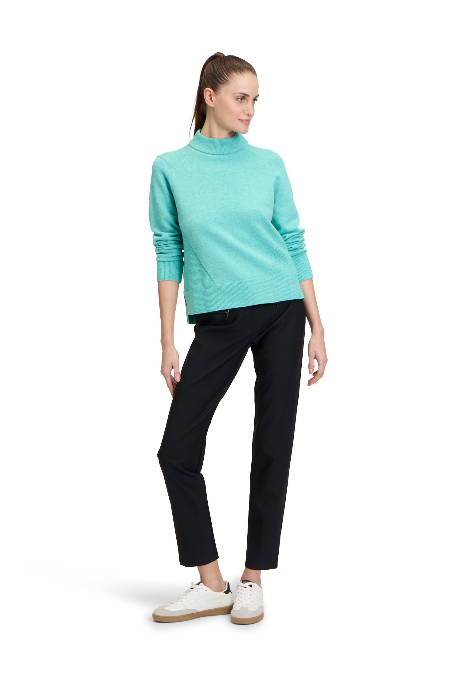 Betty Barclay Strickpullover »Betty Barclay Feinstrickpullover mit Rippenstruktur«, (1 tlg.), Strass