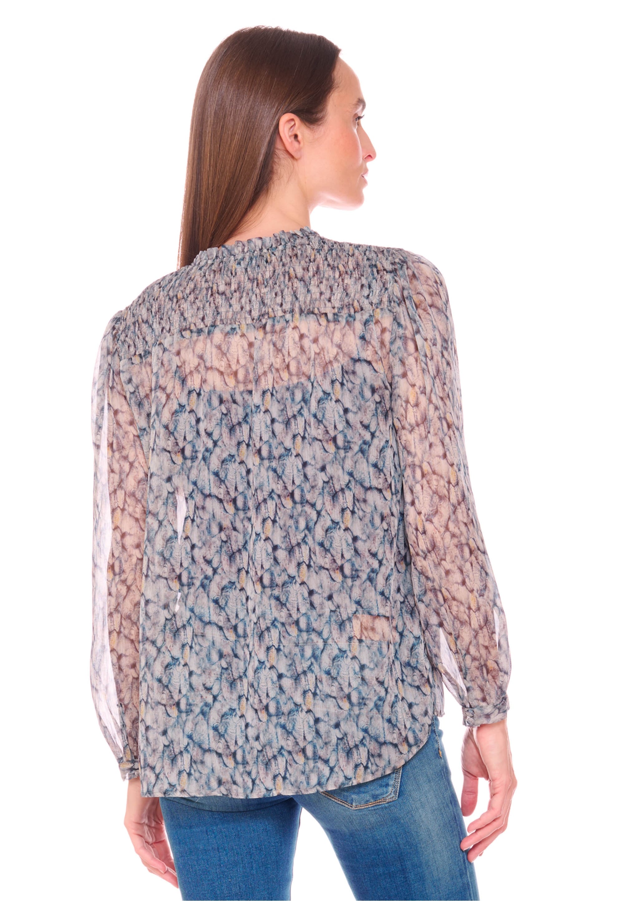 Le Temps Des Cerises Klassische Bluse »MACLEAR«, mit schönem Allover-Muster