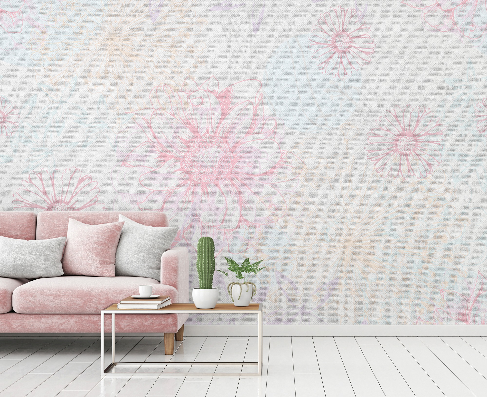 Architects Paper Fototapete »Atelier 47 Flower Artwork 2«, floral, Vlies, Wand, Schräge, Decke