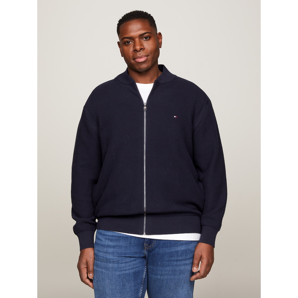 Tommy Hilfiger Big & Tall Strickjacke »BT-OVAL STRUCTURE BASEBALL-B«