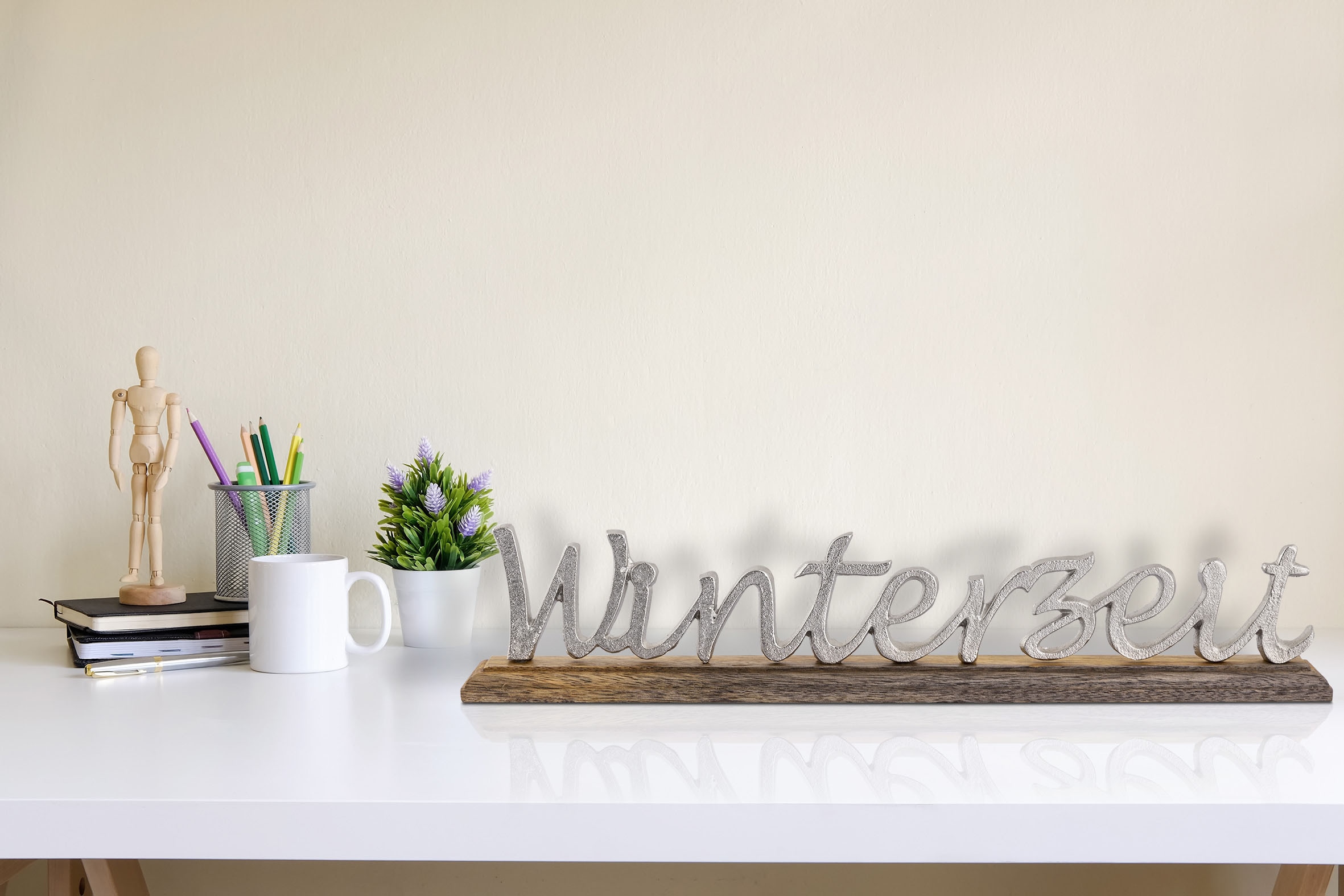 »Winterzeit«, my (1 home BAUR | St.), auf Deko-Schriftzug Holz Metall, aus kaufen