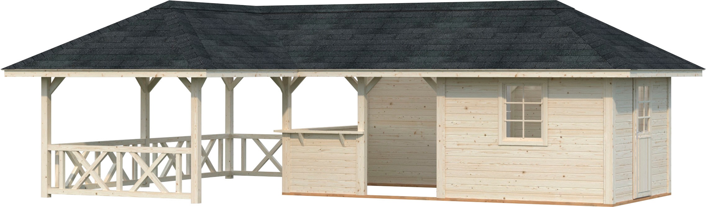 Palmako Holzpavillon »Bianca 33,2 m² Set 1«, BxTxH: 876x588x323 cm