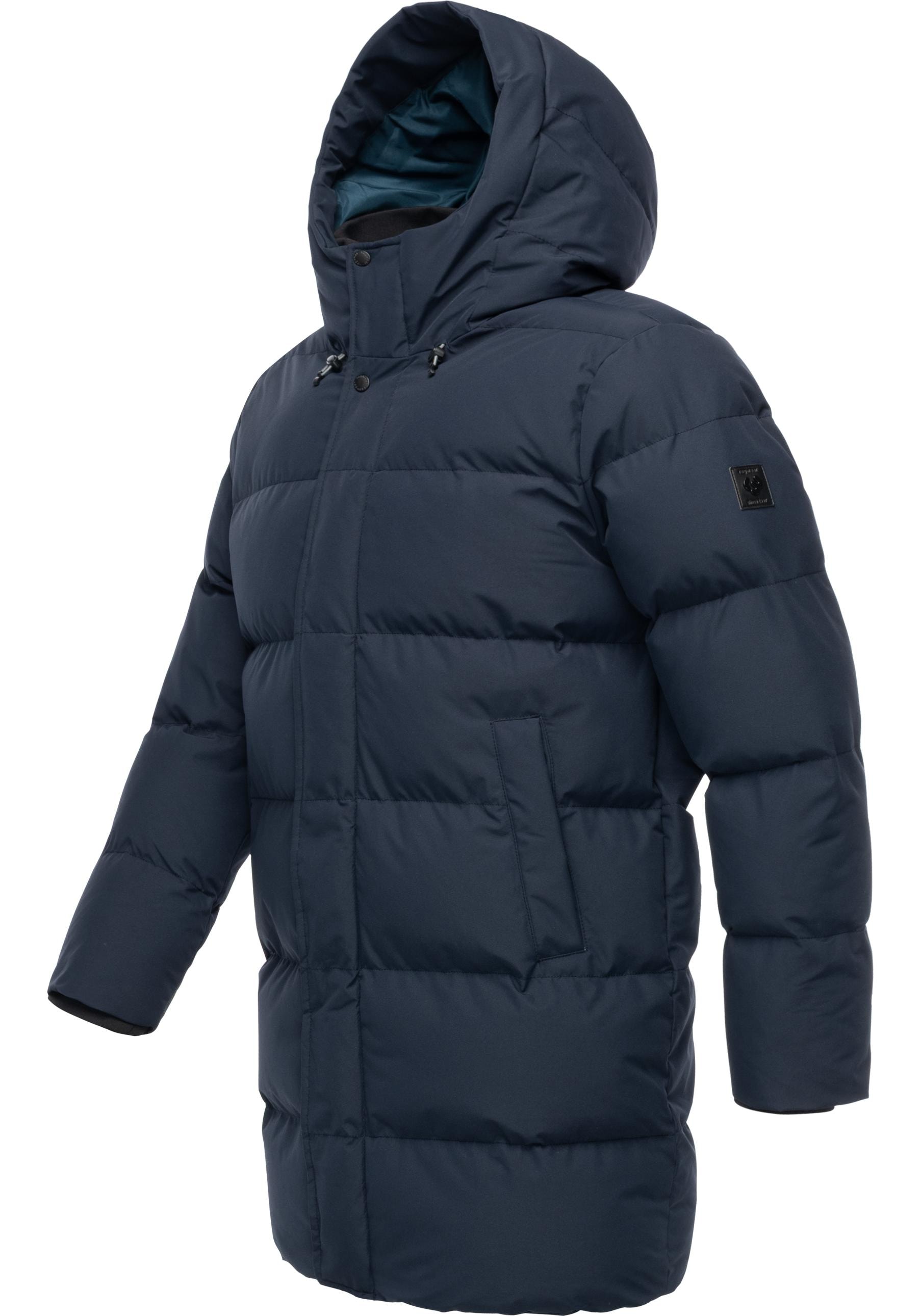 Ragwear Wintermantel »Nortday« Wasserdichter Winter Steppmantel mit Kapuze