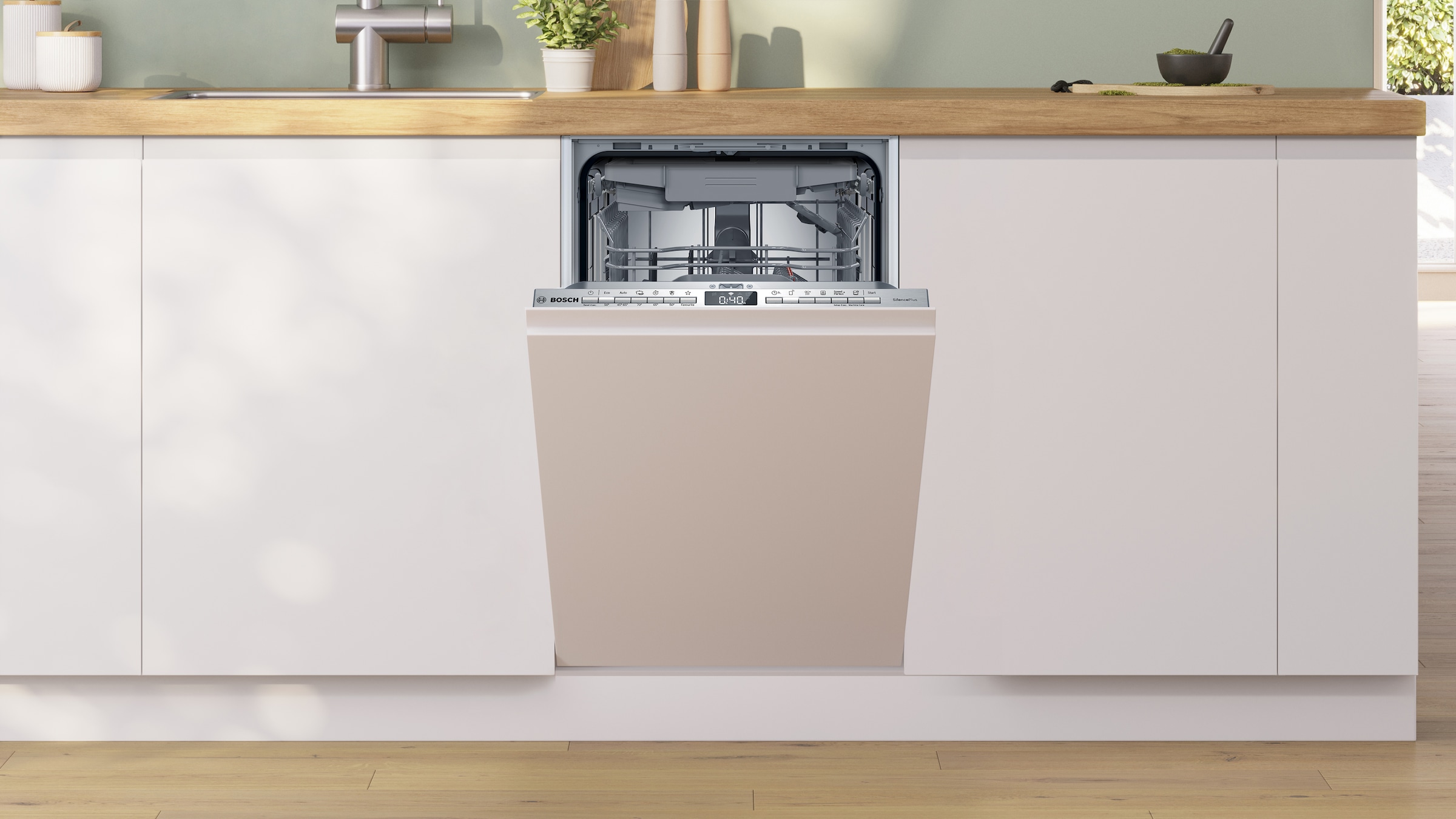 BOSCH vollintegrierbarer Geschirrspüler Serie 4 »SPV4HMX13E« 10 tlg. Maßgedecke
