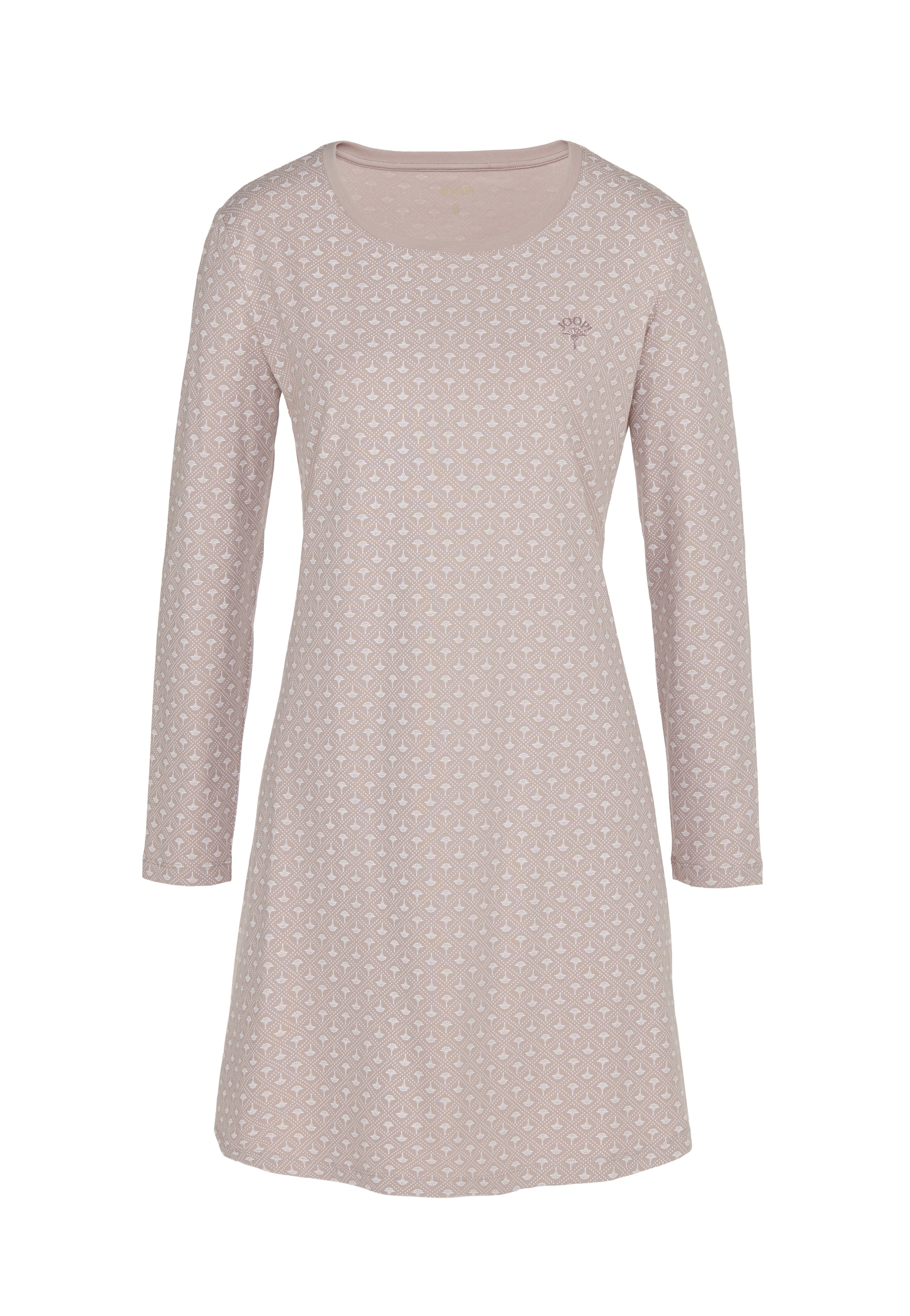 JOOP Nachthemd "Cosy" Rundhalsausschnitt, Langarm, Cotton-Mix, Logo-Detail günstig online kaufen