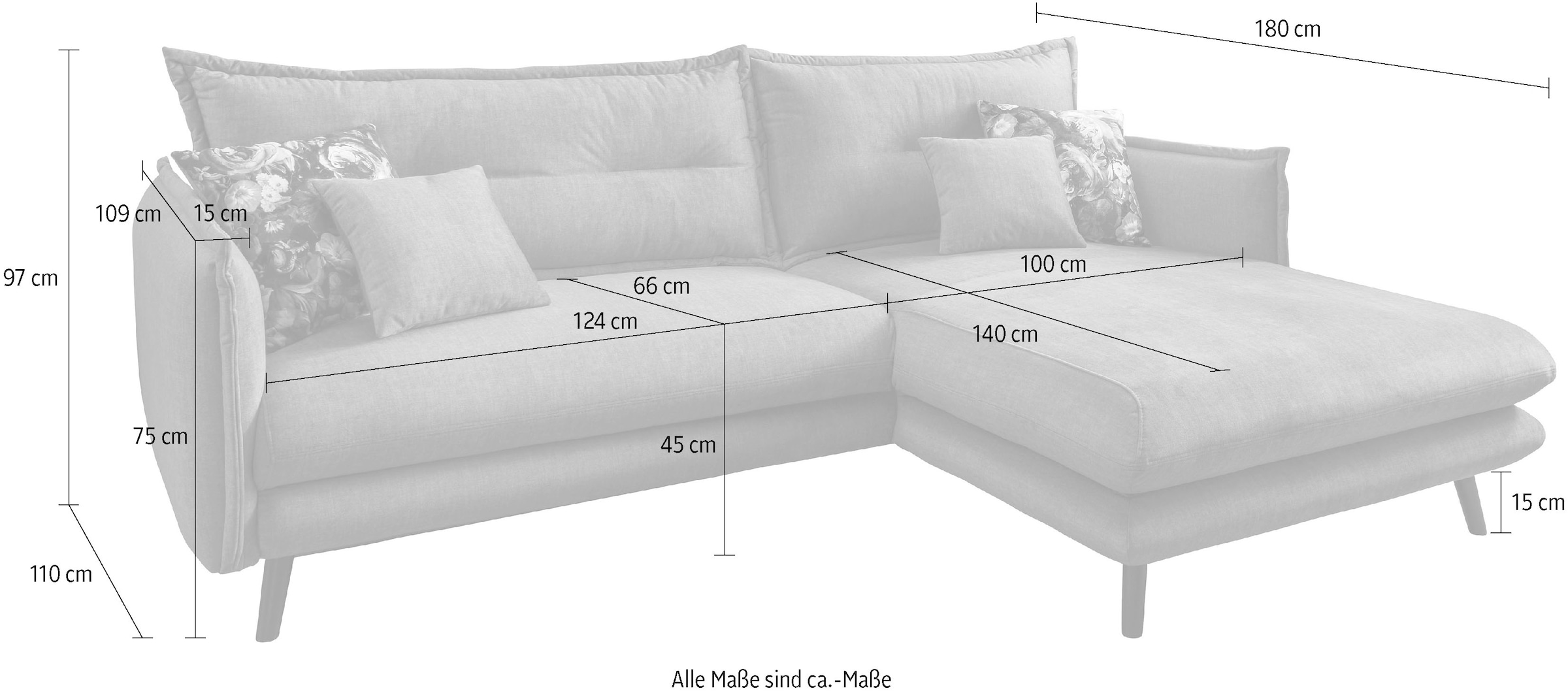 INOSIGN Ecksofa »Lazio«, in verschiedenen Bezugsqualitäten und Farben lieferbar
