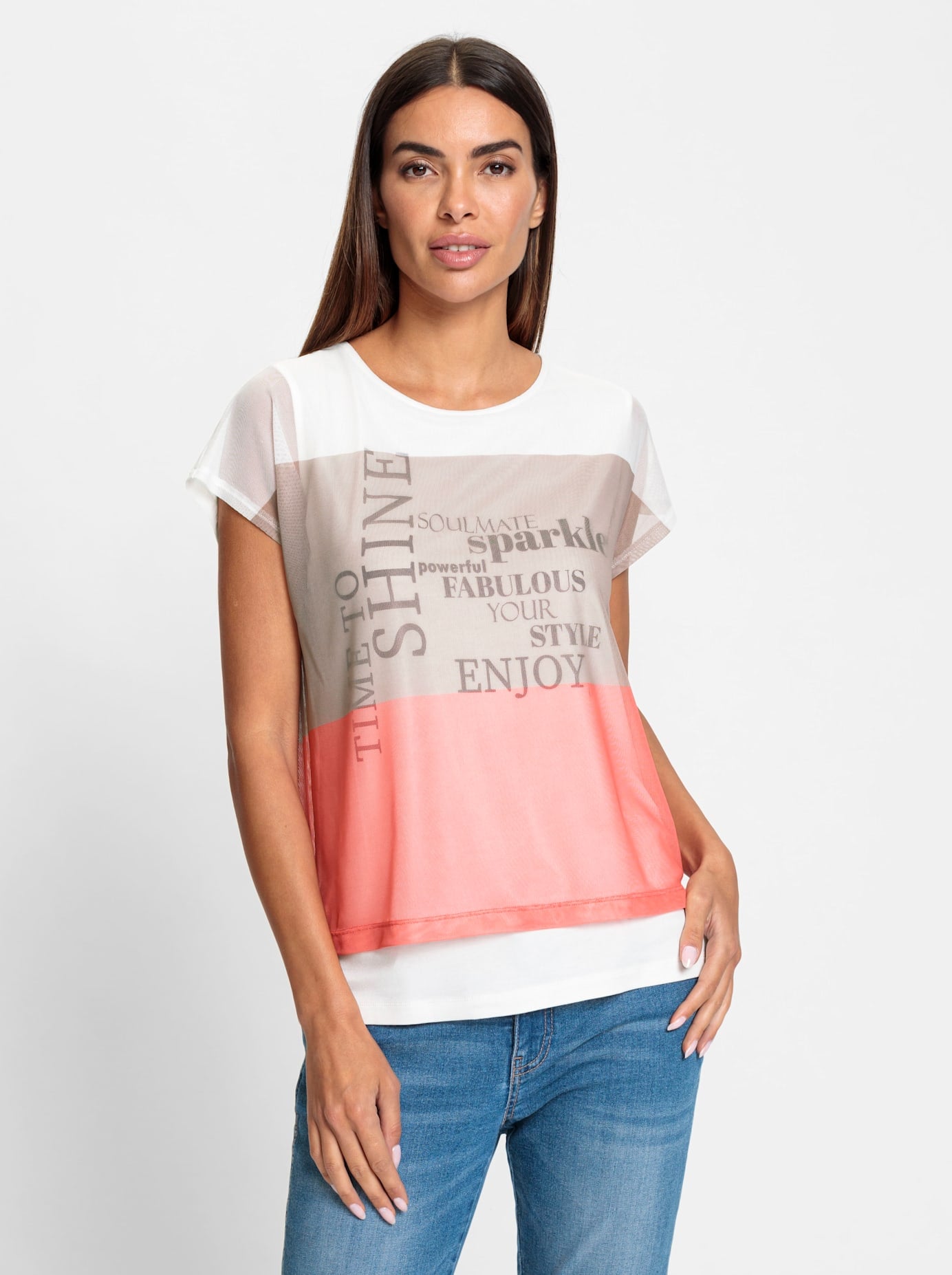 heine T-Shirt »Druck-Shirt«, (1 tlg.)