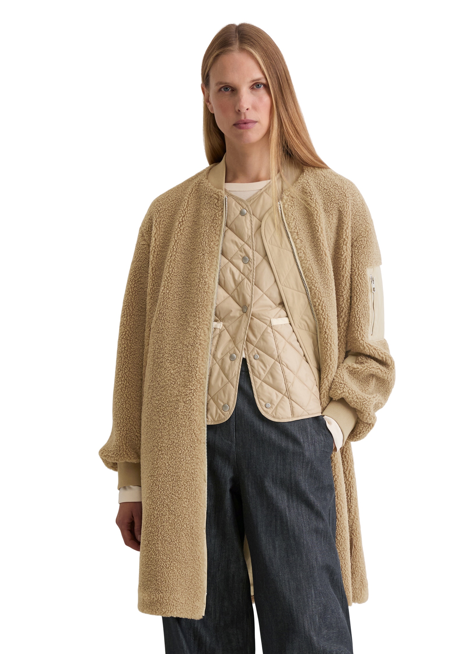 Marc OPolo Kurzmantel "aus weichem Curly-Plüsch" günstig online kaufen