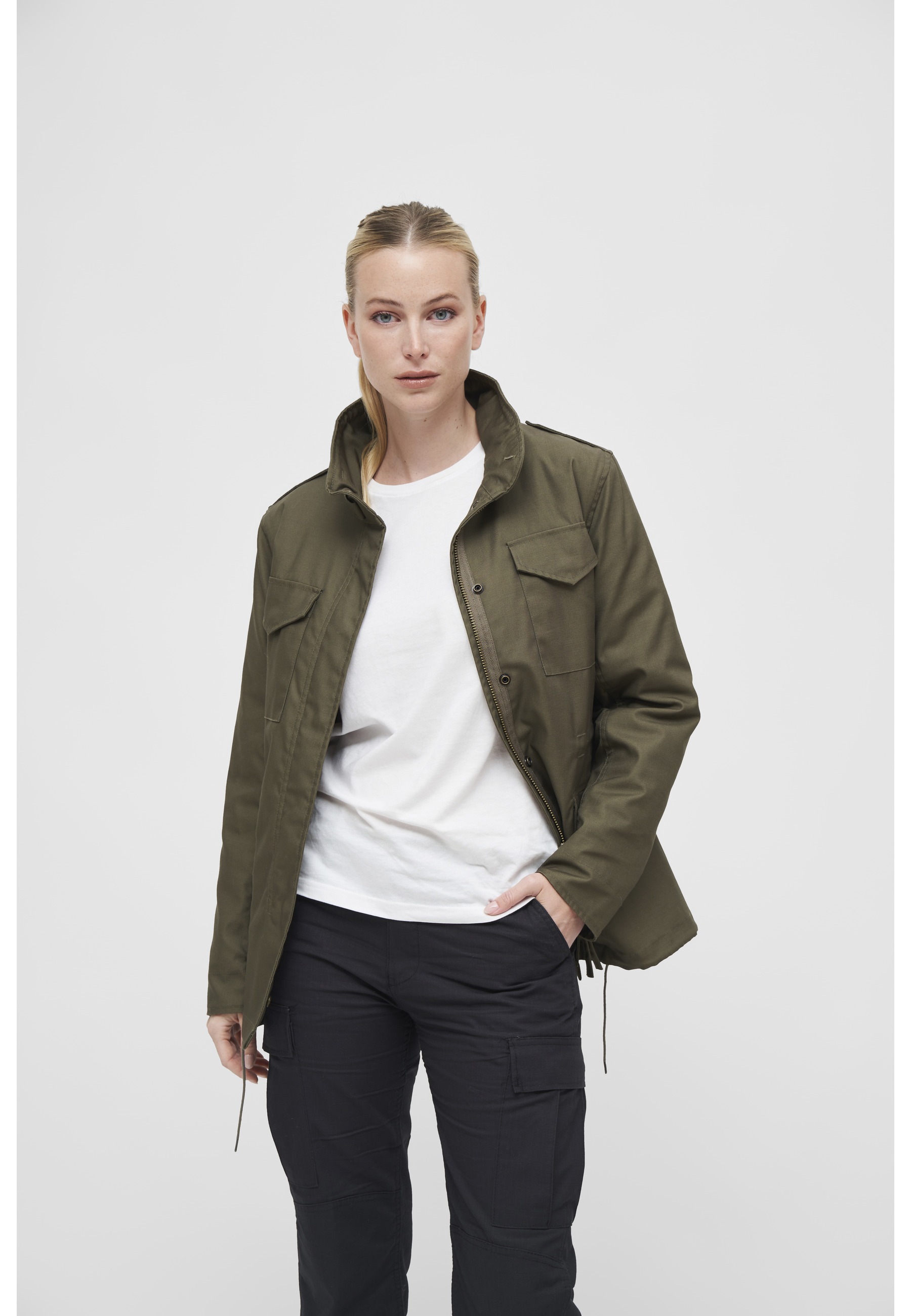 Parka BRANDIT "Brandit Damen Ladies M65 Standard Jacket", Damen, Gr. XXL, olive, 80% Polyester, 20% Baumwolle, mehrfarbig, normal, ohne Ausschnitt, Jacken Parka 3