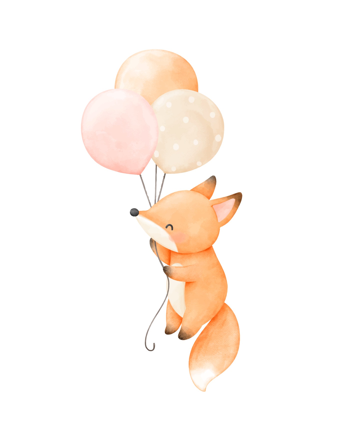 Lüttenhütt Bild mit Rahmen »oder Poster, Fuchs mit Luftballons«, Fantasy-Füchse-Luftballon-Tiere, (1 St.), HD Premium Druck