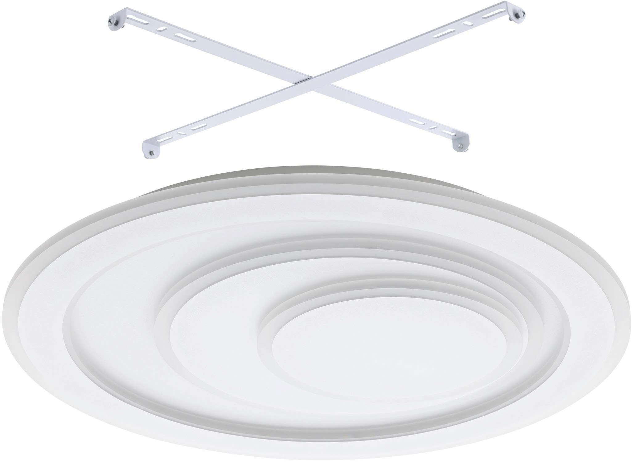 EGLO Deckenleuchte »Palagiano 1 Deckenlampe, Flurlampe aus Metall und Kunststoff, Lampe« LED-Modul 1 Stk. Neutralweiß Wand-/Deckenleuchte - H5 x Ø48 cm - weiß - 21W inkl.