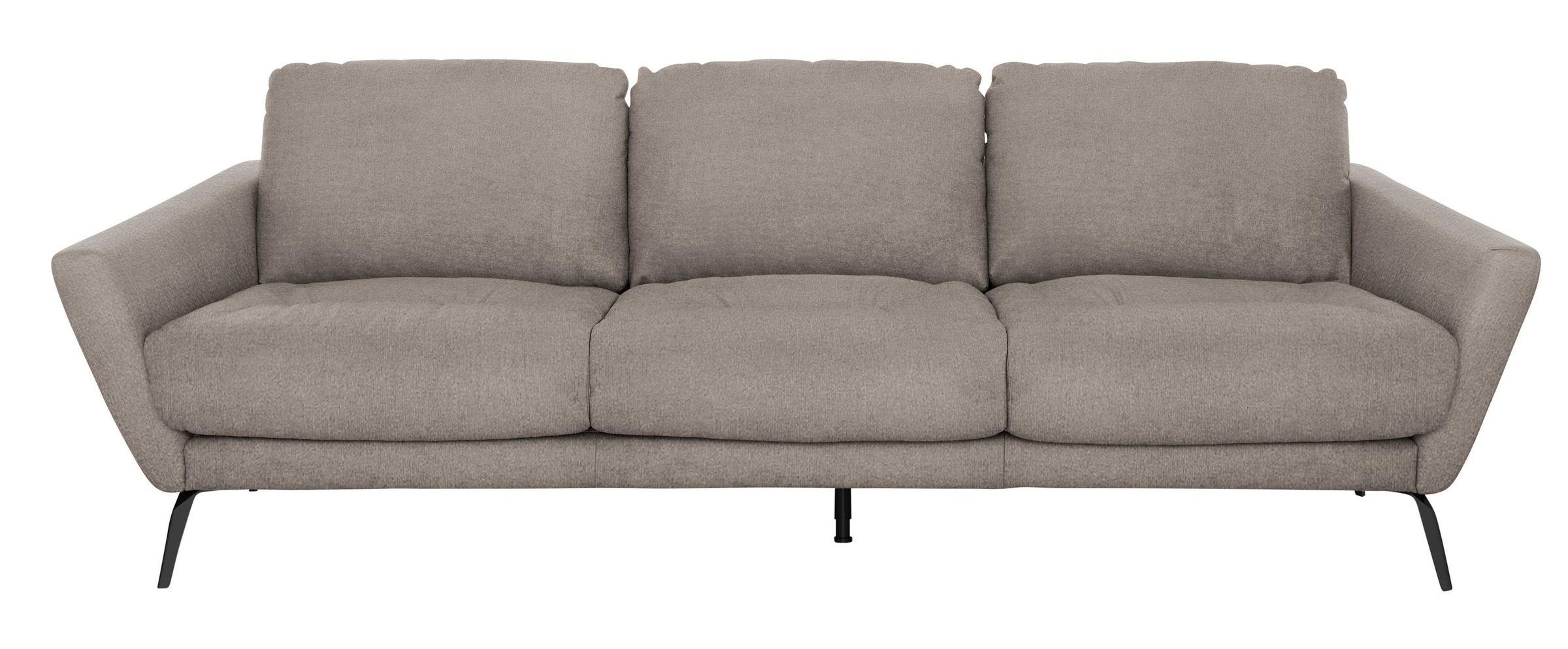 W.SCHILLIG Big-Sofa »softy«, mit dekorativer Heftung im Sitz, Füße schwarz pulverbeschichtet