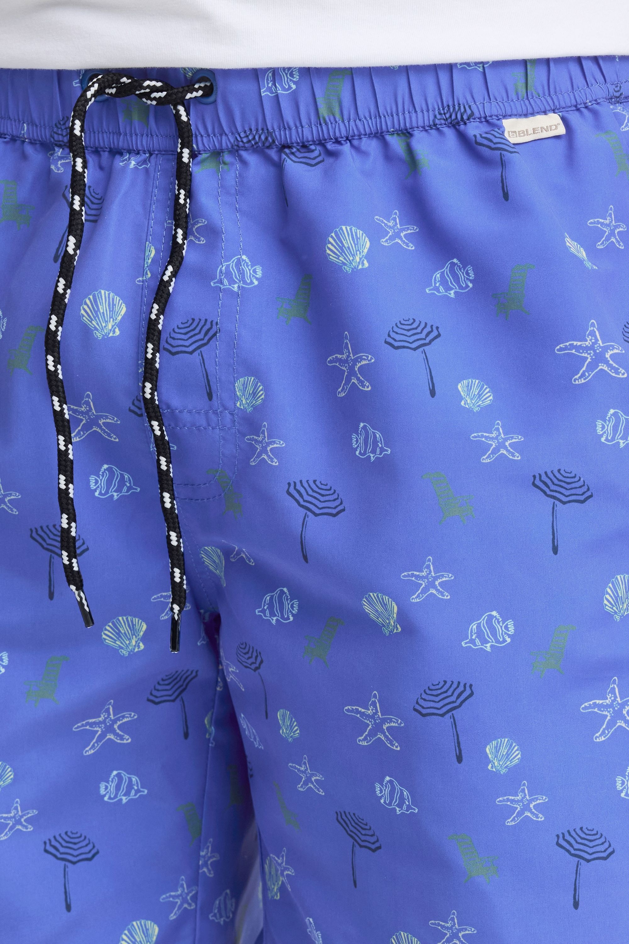 Blend Badeshorts »BHRingwar« Gemusterte Badeshorts mit elastischem Bund und Kordelzug