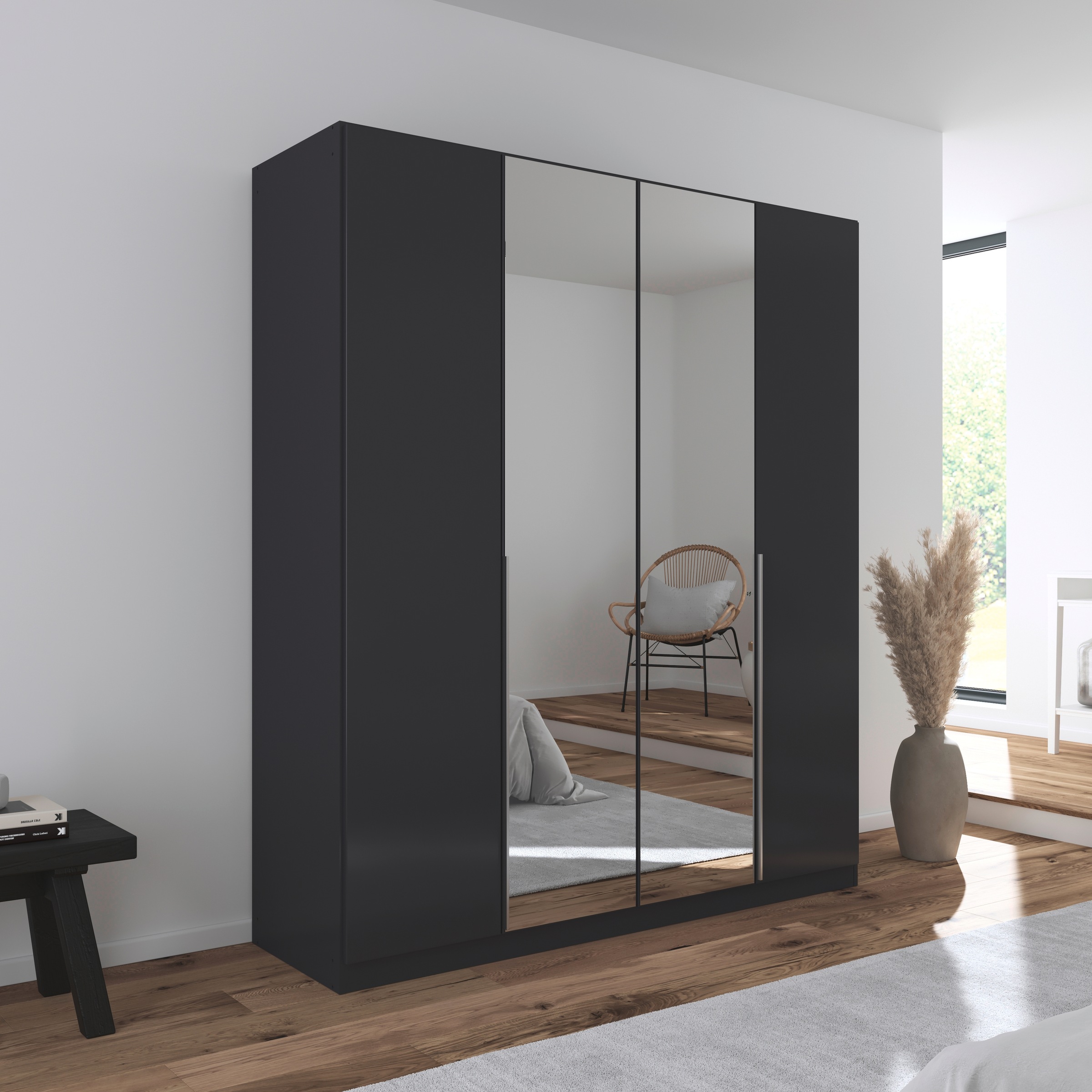 OTTO home Drehtürenschrank "Kleiderschrank Schrank Garderobe AGORDO mit Dek günstig online kaufen